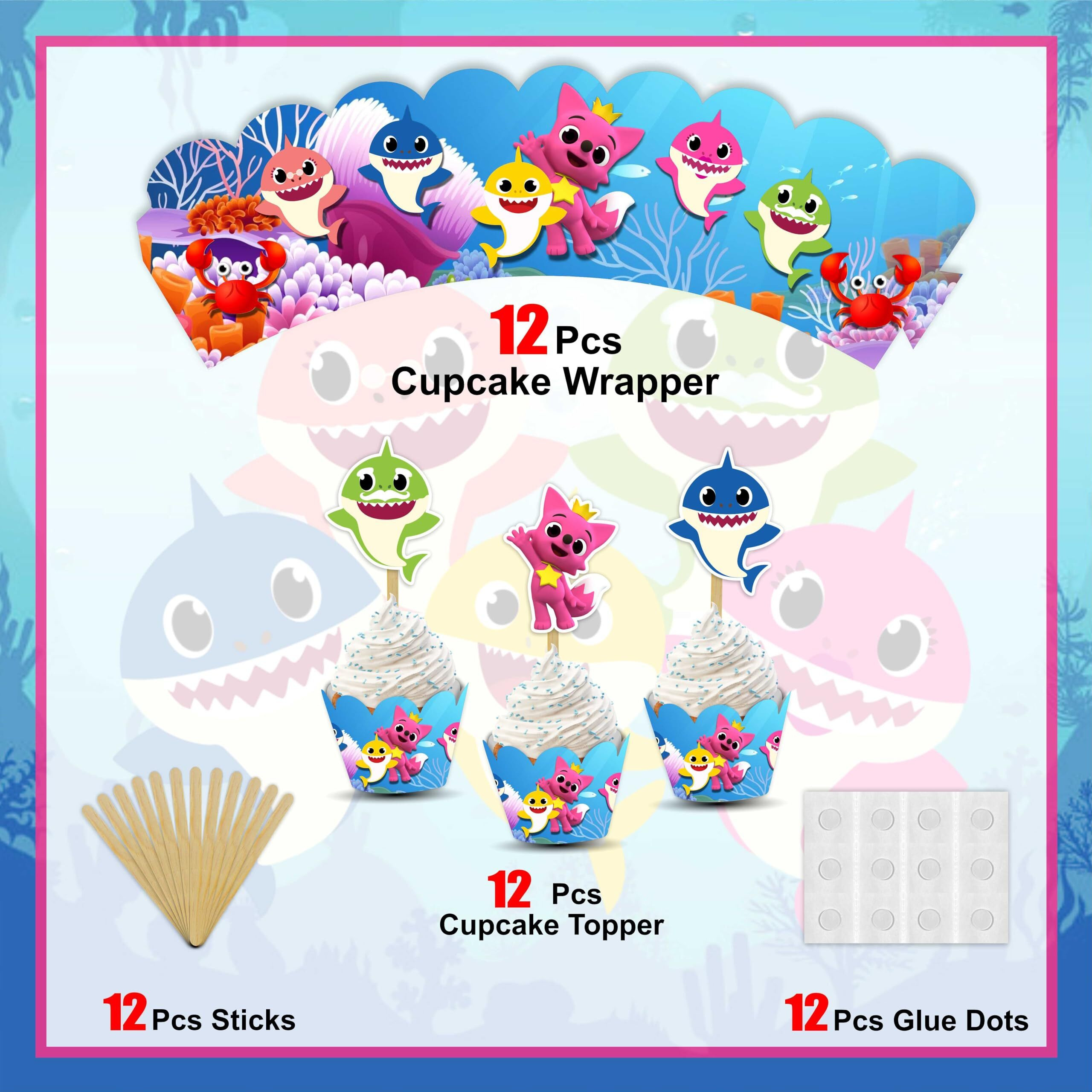 Seyal Bby Shark Cupcake Wrapper