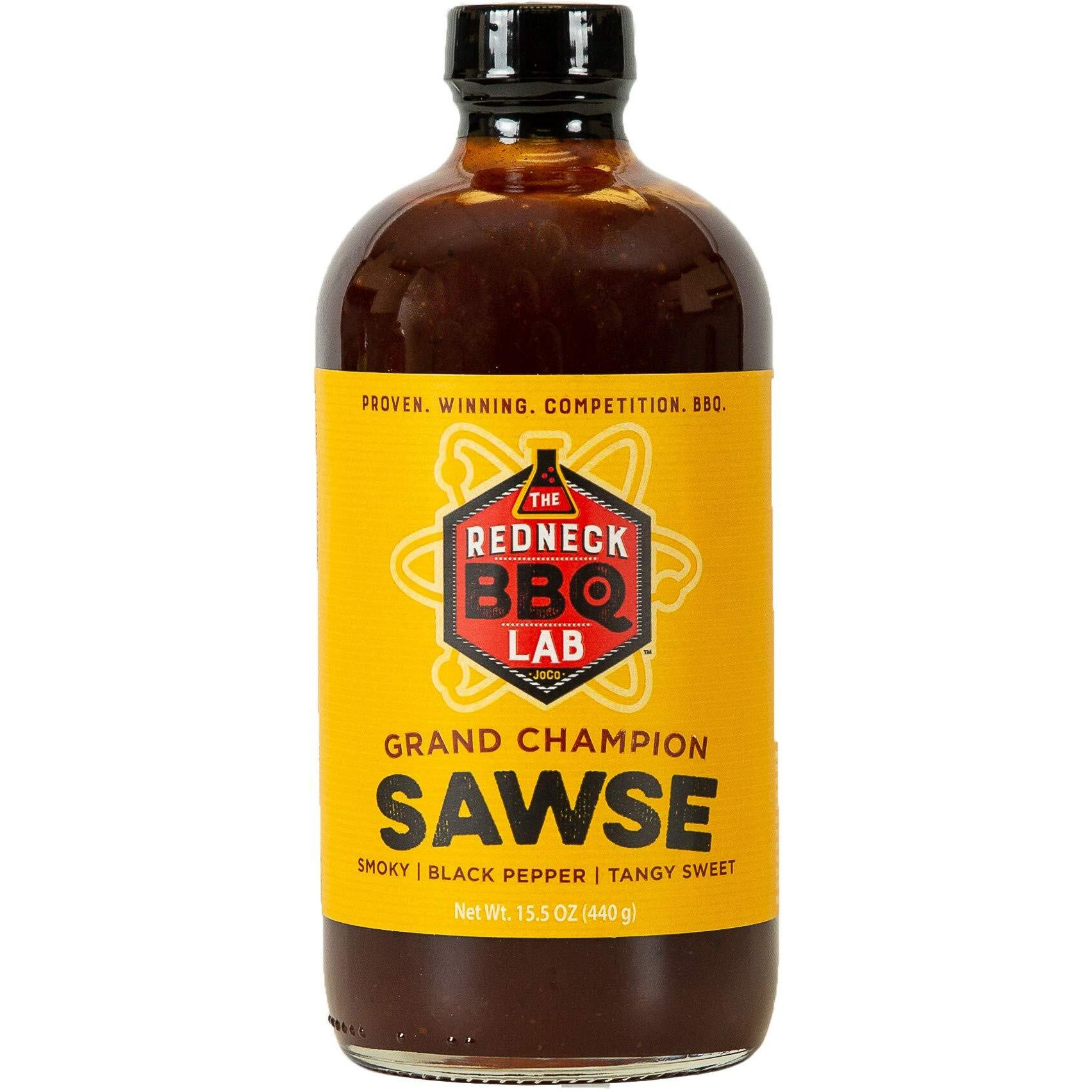 The Redneck Bbq Lab Sawse (Sauce) (Grand Champion Smoky Black Pepper Tangy Sweet)
