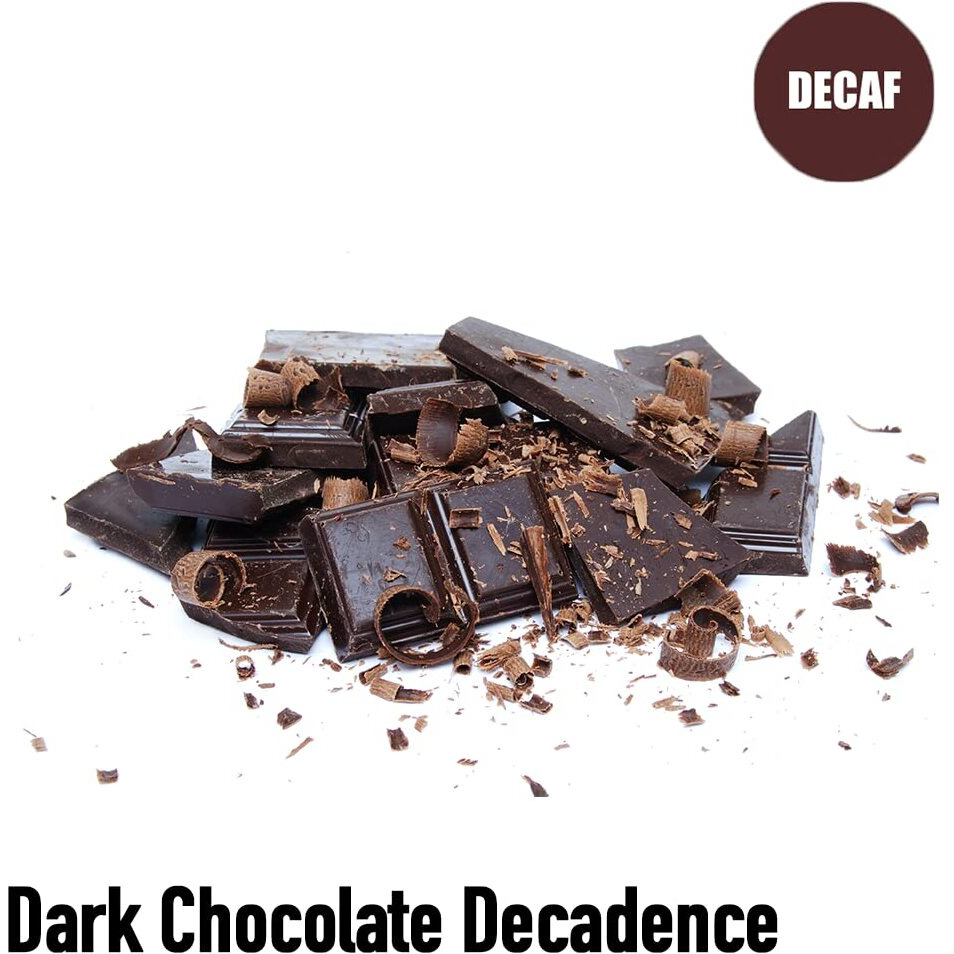 Dark Chocolate Decadence Decaf Flavored Coffee, Whole Bean, Fresh Roasted, 16-Ounce