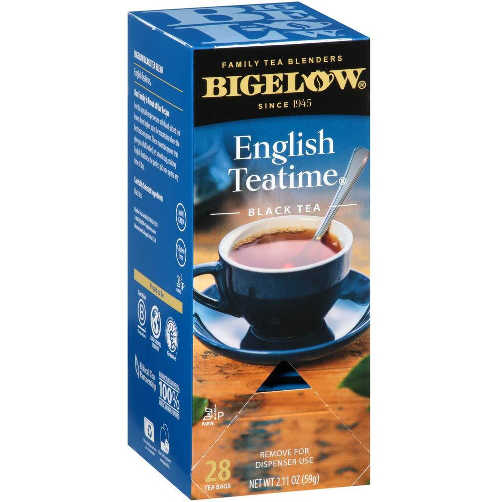 Bigelow English Teatime Tea 28-Count Box (Pack Of 1) Full Caffeine Premium Black Tea Bold And Antioxidant-Rich Full Caffeine Black Tea In Foil-Wrapped Bags