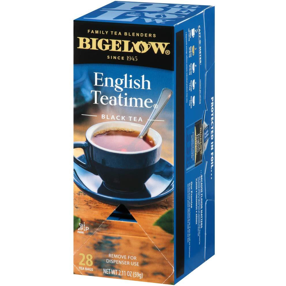 Bigelow English Teatime Tea 28-Count Box (Pack Of 1) Full Caffeine Premium Black Tea Bold And Antioxidant-Rich Full Caffeine Black Tea In Foil-Wrapped Bags