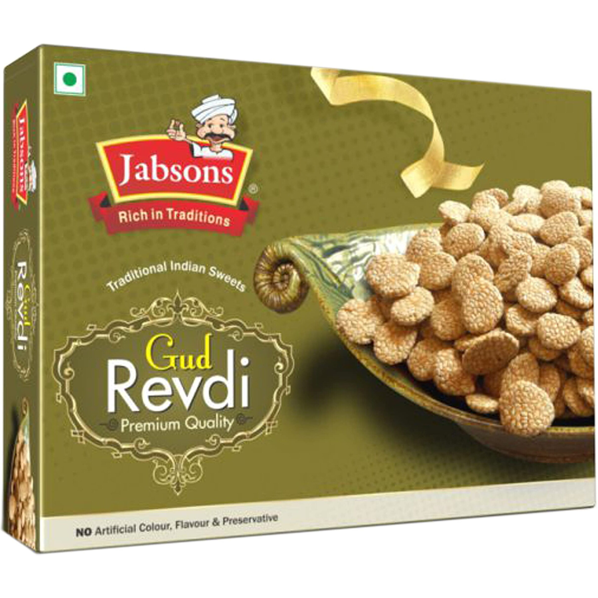 Jabsons - 5 Assorted Traditional Sweet Combo (Chikki Til Gud, Agra Gud Gajak, Gud Kaju Roll, Gud Revdi, Chikki Peanut Gud), 400G Each