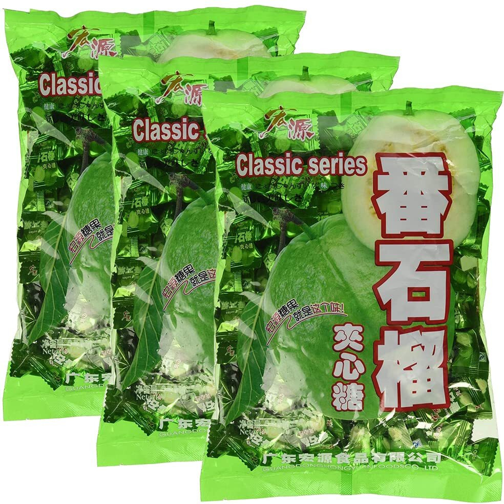 Hong Yuan Guava Classic Hard Candy 12.3 Oz/350 Grams (Guava, 3Pack)