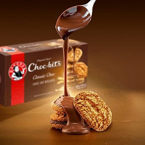 Baker's Choc-Kits Crunchy Oat Biscuits/Cookie | Chocolate | Pack Of 2 | 32 - 40 Cookies A Box | Kosher | Halal | Real Chocolate | Finest Ingredients | 32Oz | Imported From South Africa|