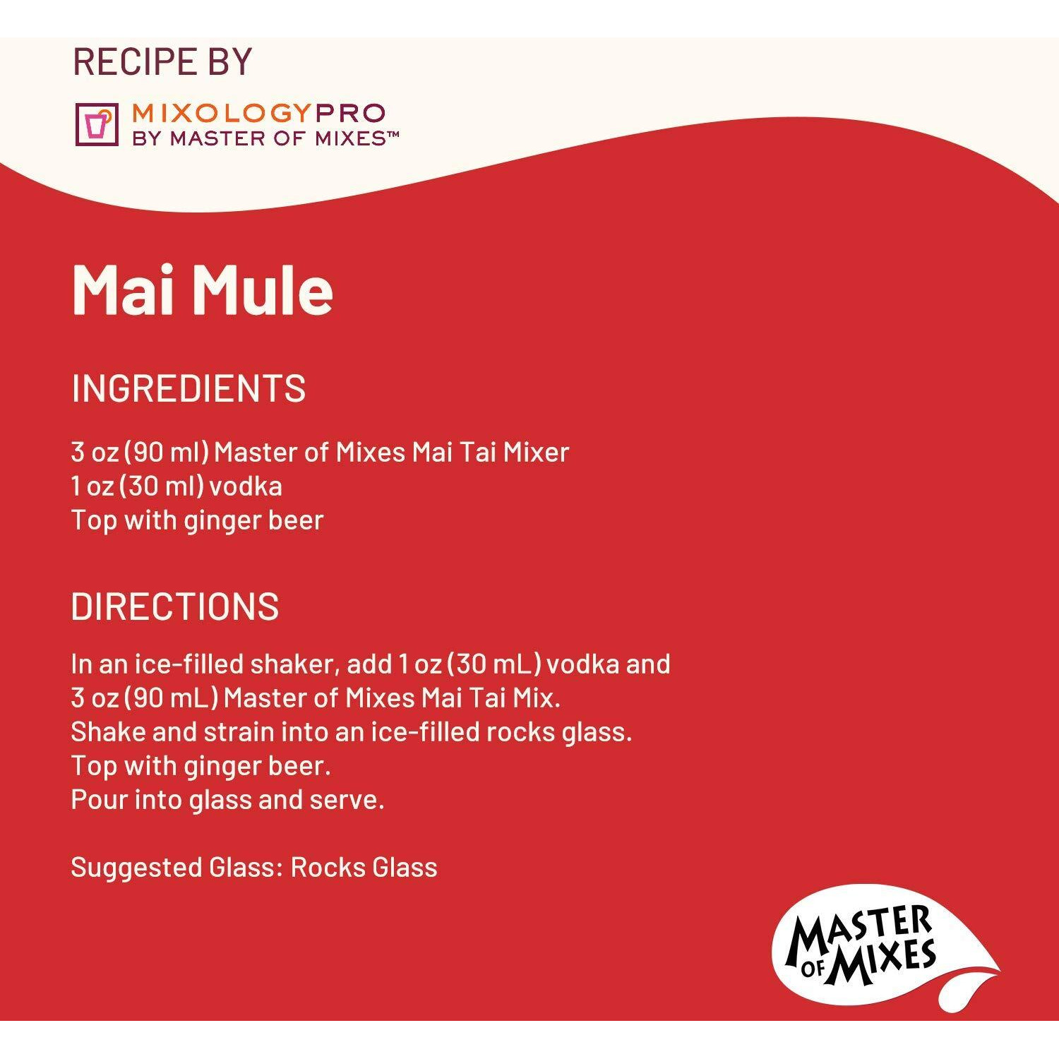 Master Of Mixes Mai Tai Drink Mix, Ready To Use, 1 Liter Bottle (33.8 Fl Oz), Pack Of 3