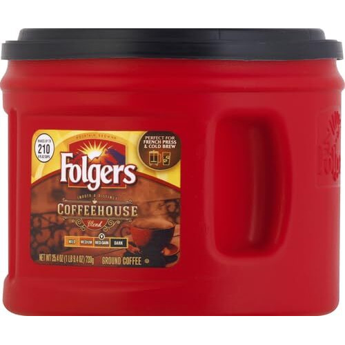 Folgers Coffeehouse Blend Coffee, Medium Dark Ground Coffee, 25.4 Ounces