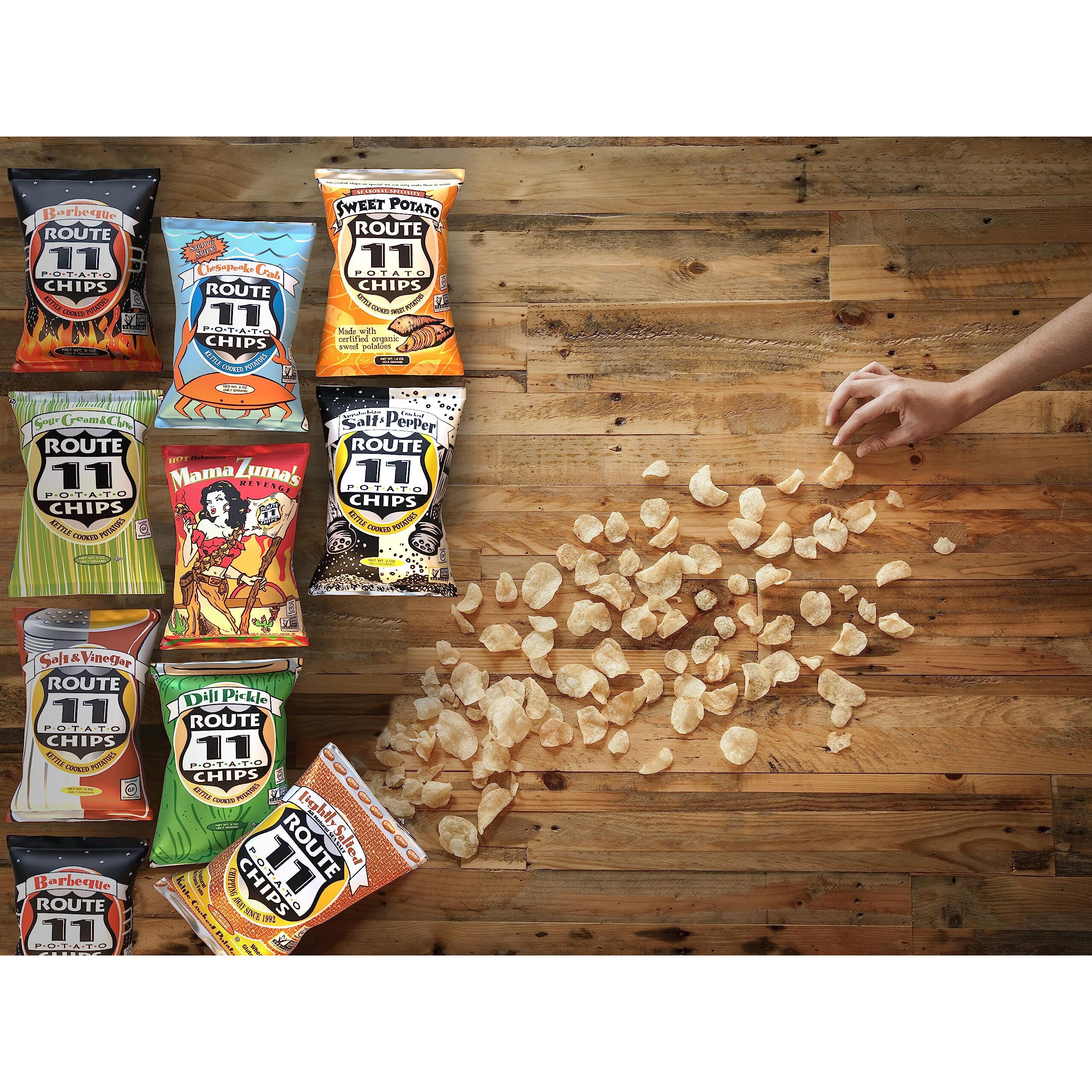Route 11 Potato Chips  Chesapeake Crab (15 Bags (2 Oz Each))