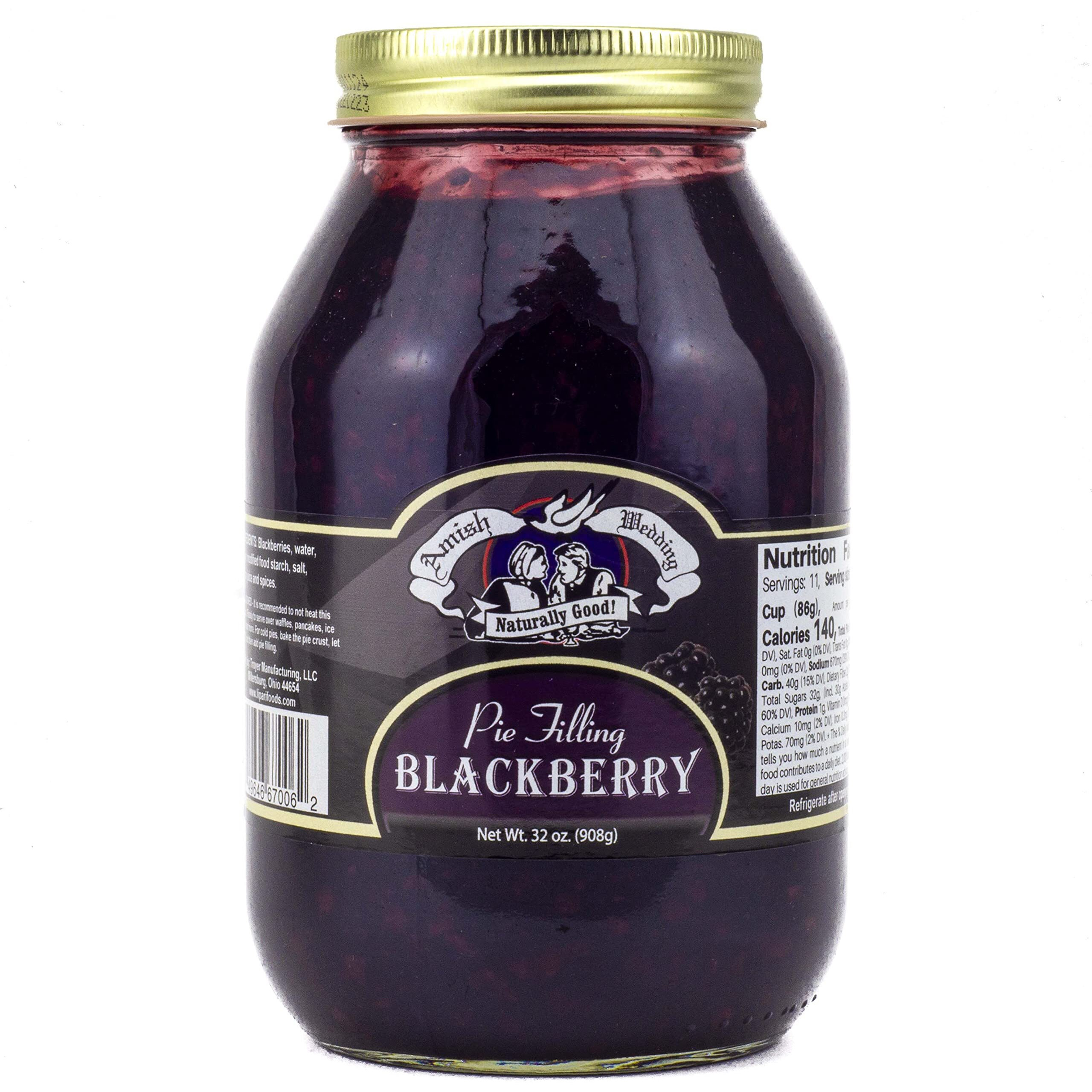 Amish Wedding Blackberry Pie Filling 32 Ounces (Pack Of 2)