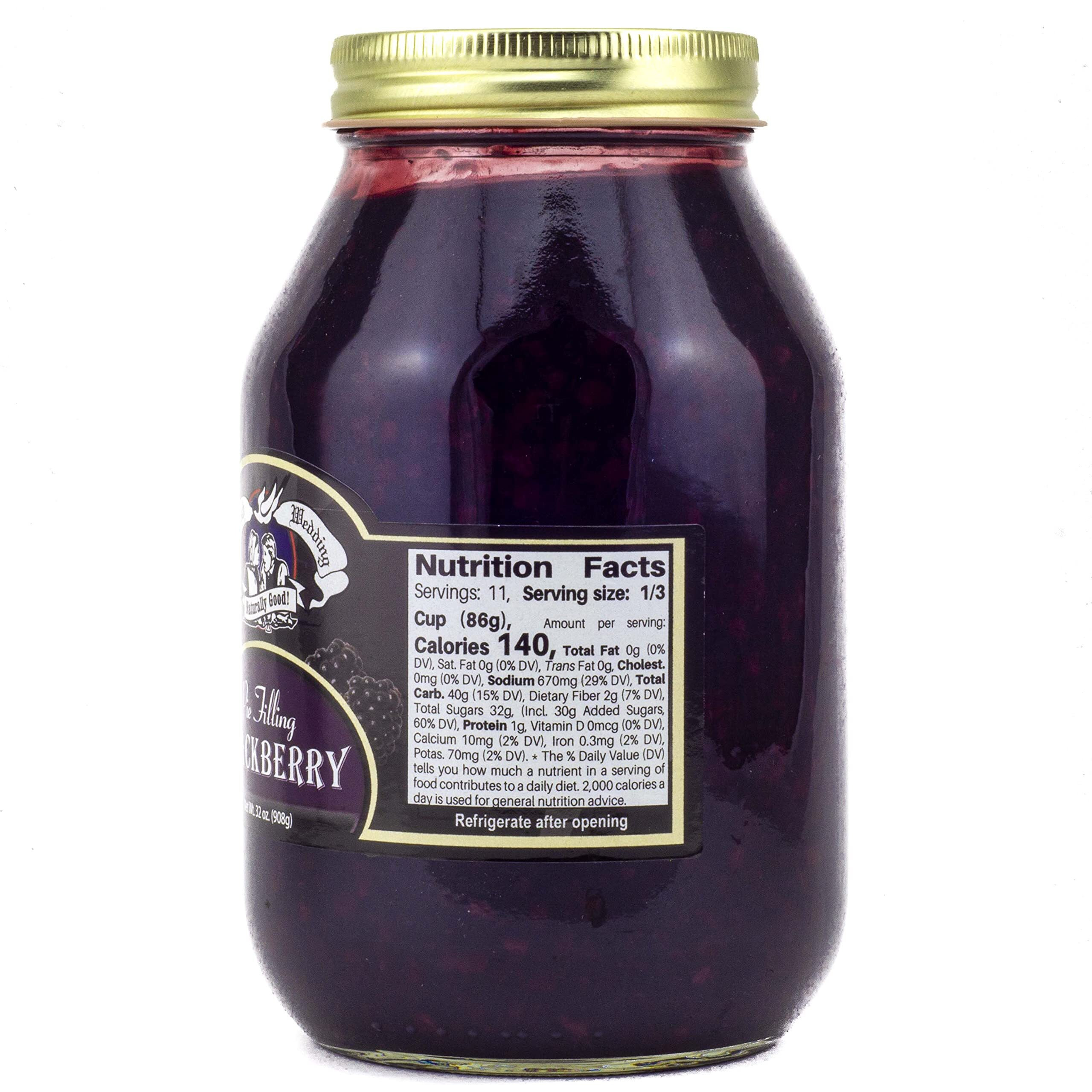 Amish Wedding Blackberry Pie Filling 32 Ounces (Pack Of 2)