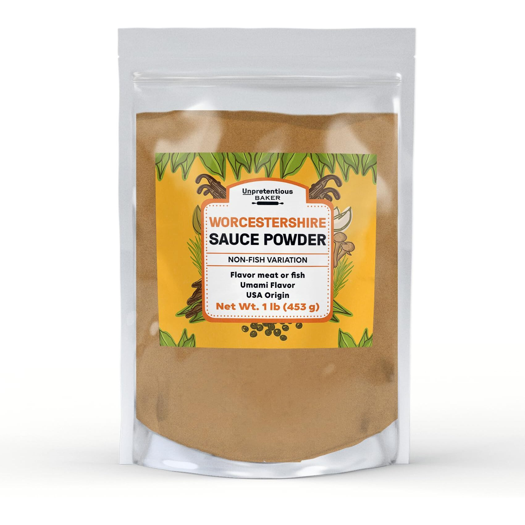 Unpretentious Worcestershire Sauce Powder, 1Lb, Marinades, Umami Flavor, Bloody Mary Ingredient