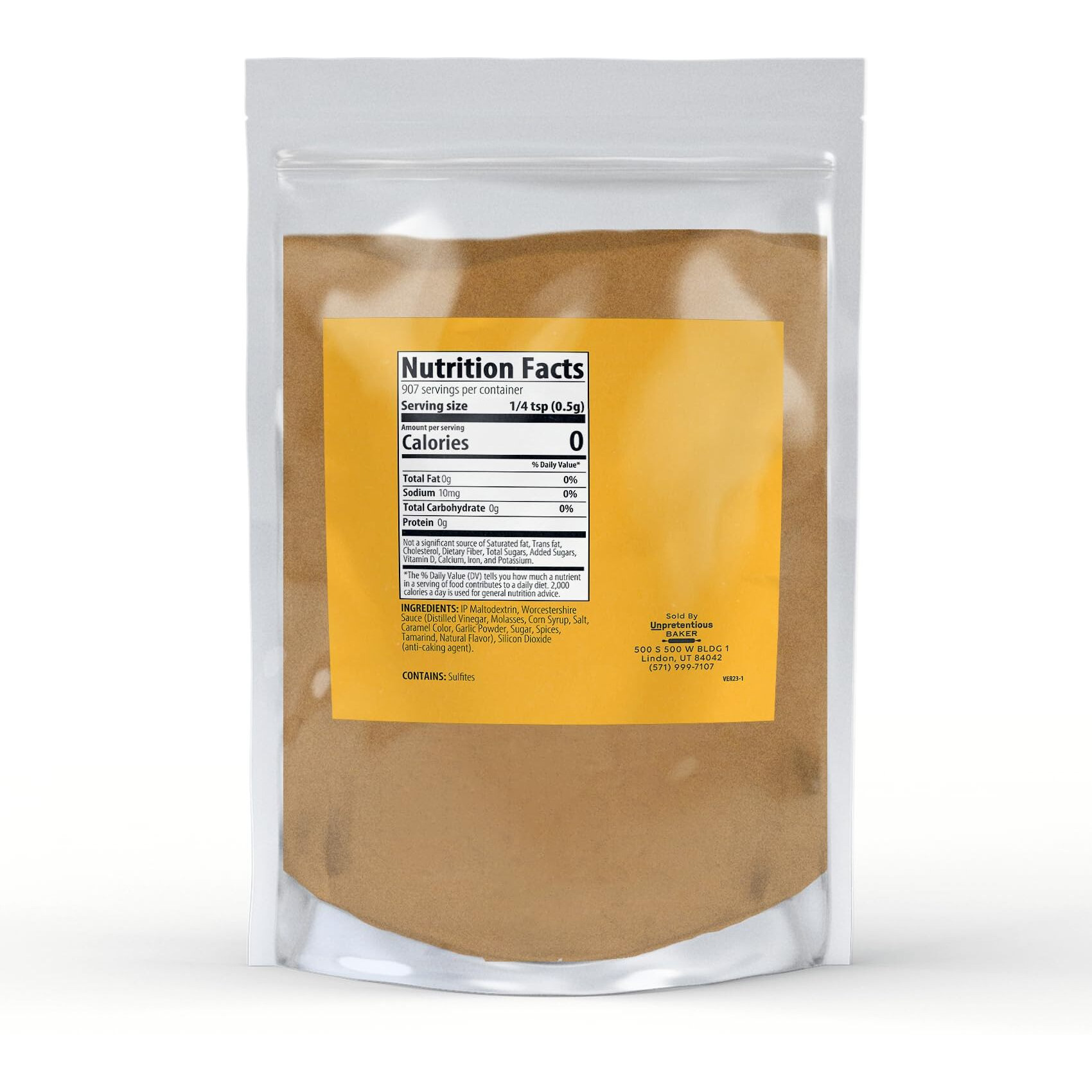 Unpretentious Worcestershire Sauce Powder, 1Lb, Marinades, Umami Flavor, Bloody Mary Ingredient