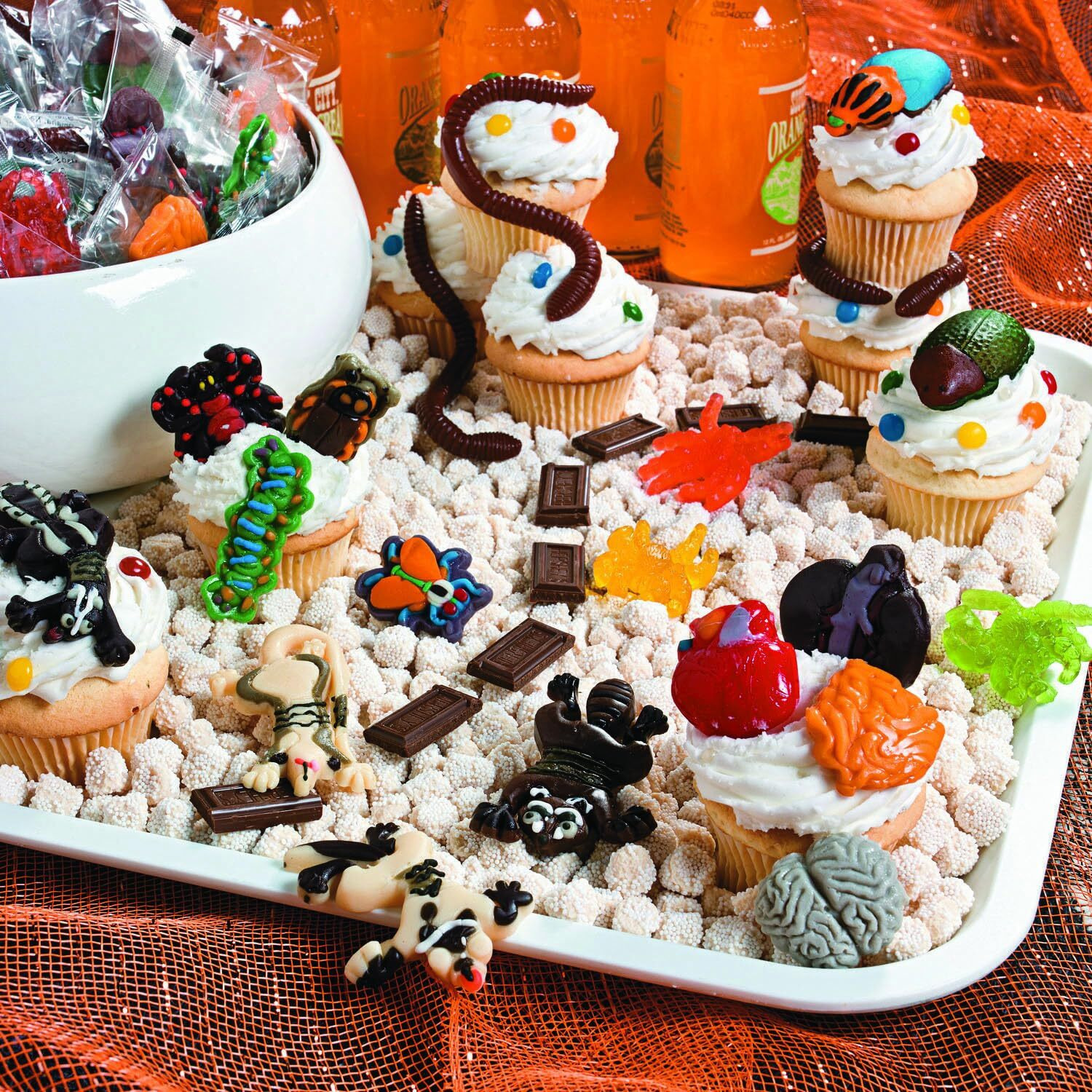 Halloween Organ Harvest Gummy Candy, 1 Lb Package, Brains And Guts Gummies, Great For Halloween Parties, Trick Or Treat Bags And Trunk Or Treat Events