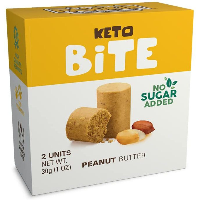 Pasokin Keto Bite Peanut Butter - Healthy Snacks With Zero Sugar Added I Low Carb Gluten-Free, Vegan, Plant-Based Protein, Dairy-Free Energy Bites - Keto Snacks (Peanut Butter)