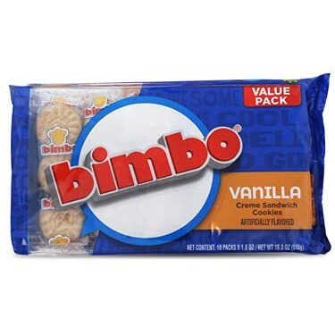 Bimbo Vanilla Creme Sandwich Cookies -18.00 Ounces (10 Individual Packets Per Pack)