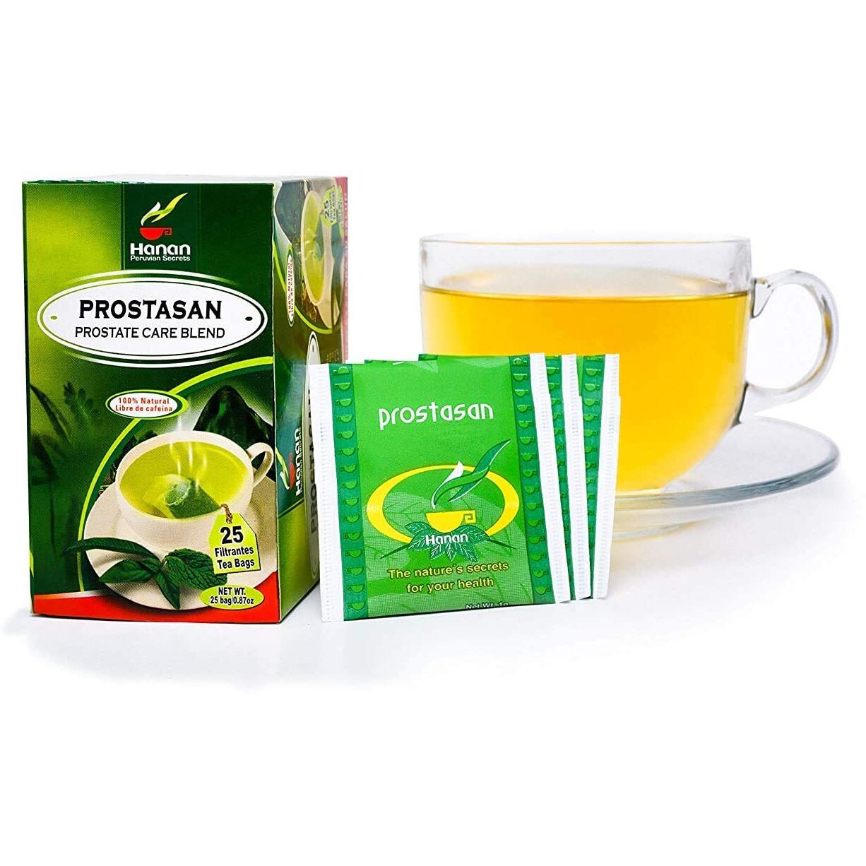 Prostasan Prostate Blend - Herbal Tea Annatto Leaves (Achiote), Humanpinta, Cat's Claw (Ua De Gato), Horsetail (Cola De Caballo) And Soldier's Herb (Matico) - 25 Teabags From Peru For Prostate Care