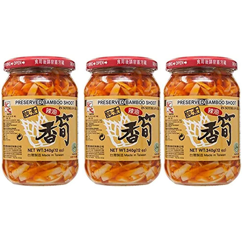 Master Preserved Crispy Chili Bamboo Shoot In Soybean Oil - 12Oz (3 Packs)