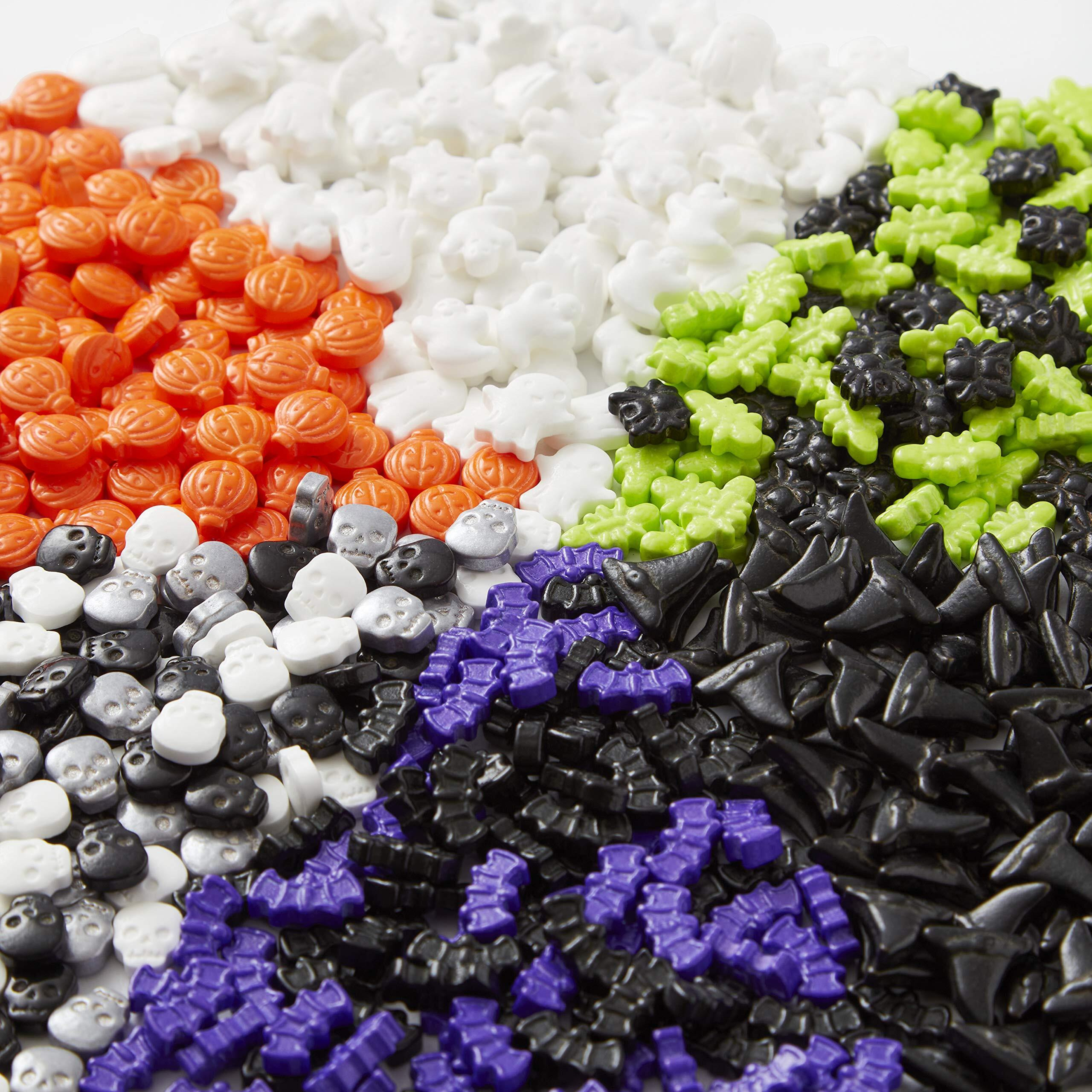 Food Items Sprinkle Mix, Halloween Shapes, 6 Cell