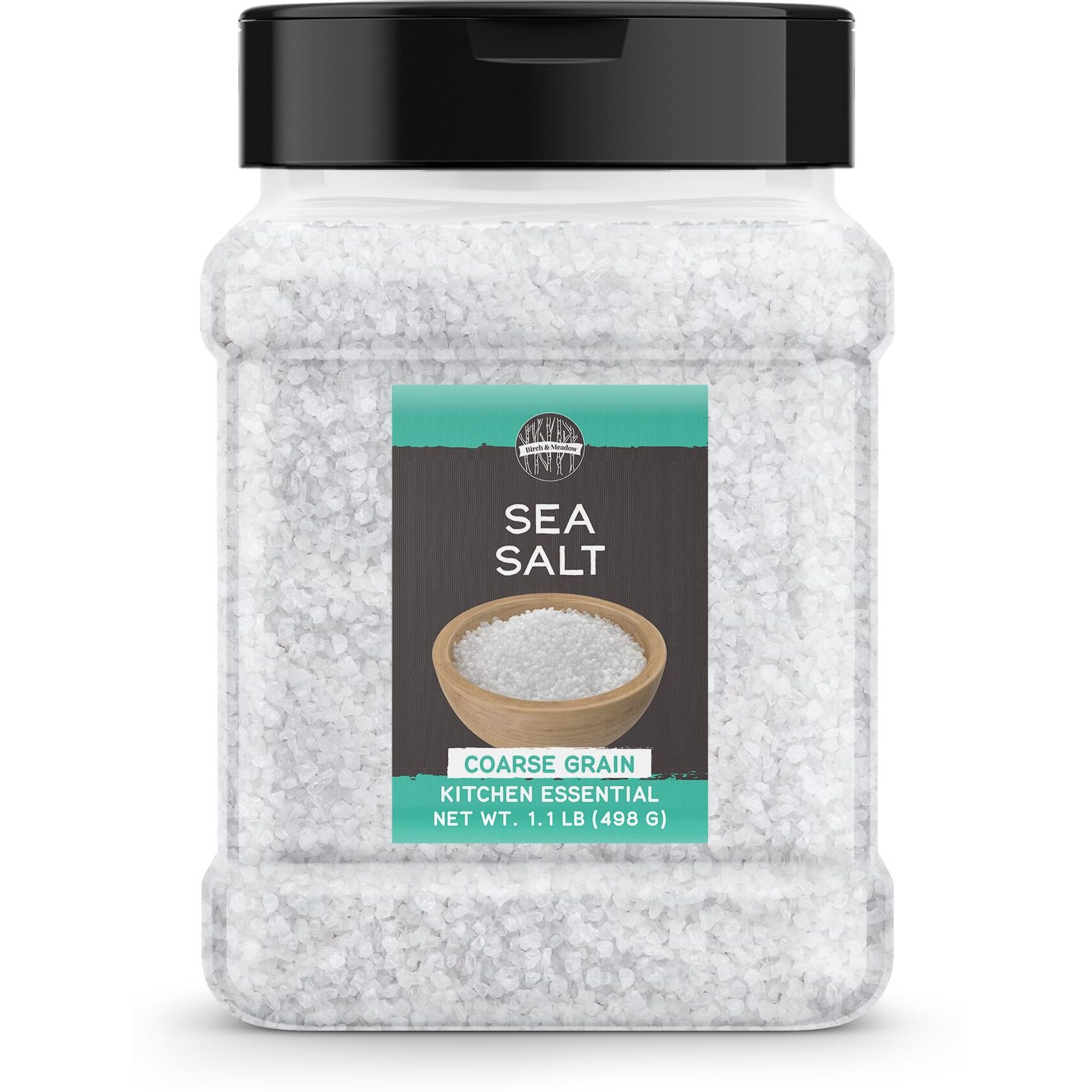 Birch & Meadow Coarse Grain Sea Salt, 1.1 Lb, Kitchen Essential, Cooking & More