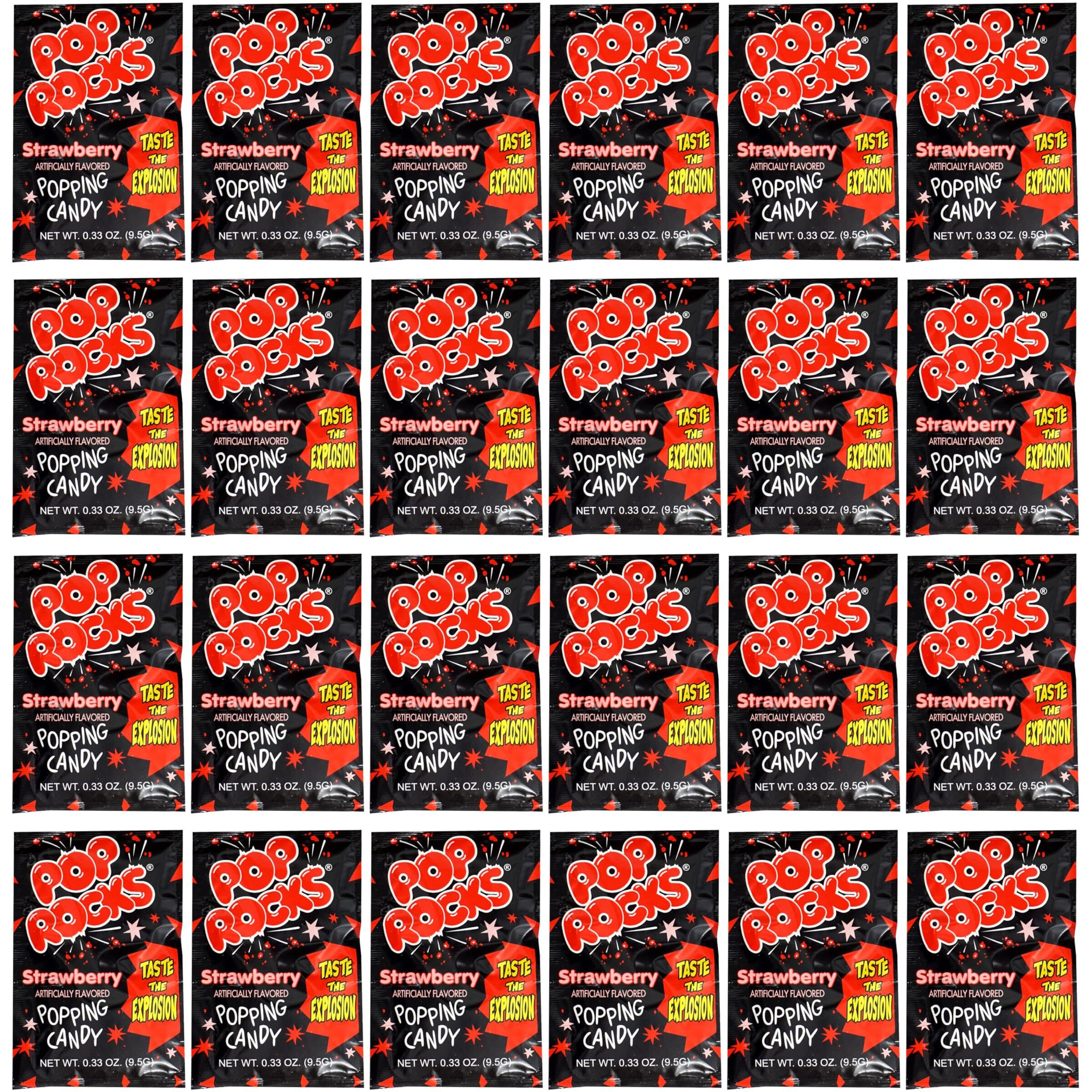 Pop Rocks Strawberry, 24 Pack, Popping Candy, Fun Candy