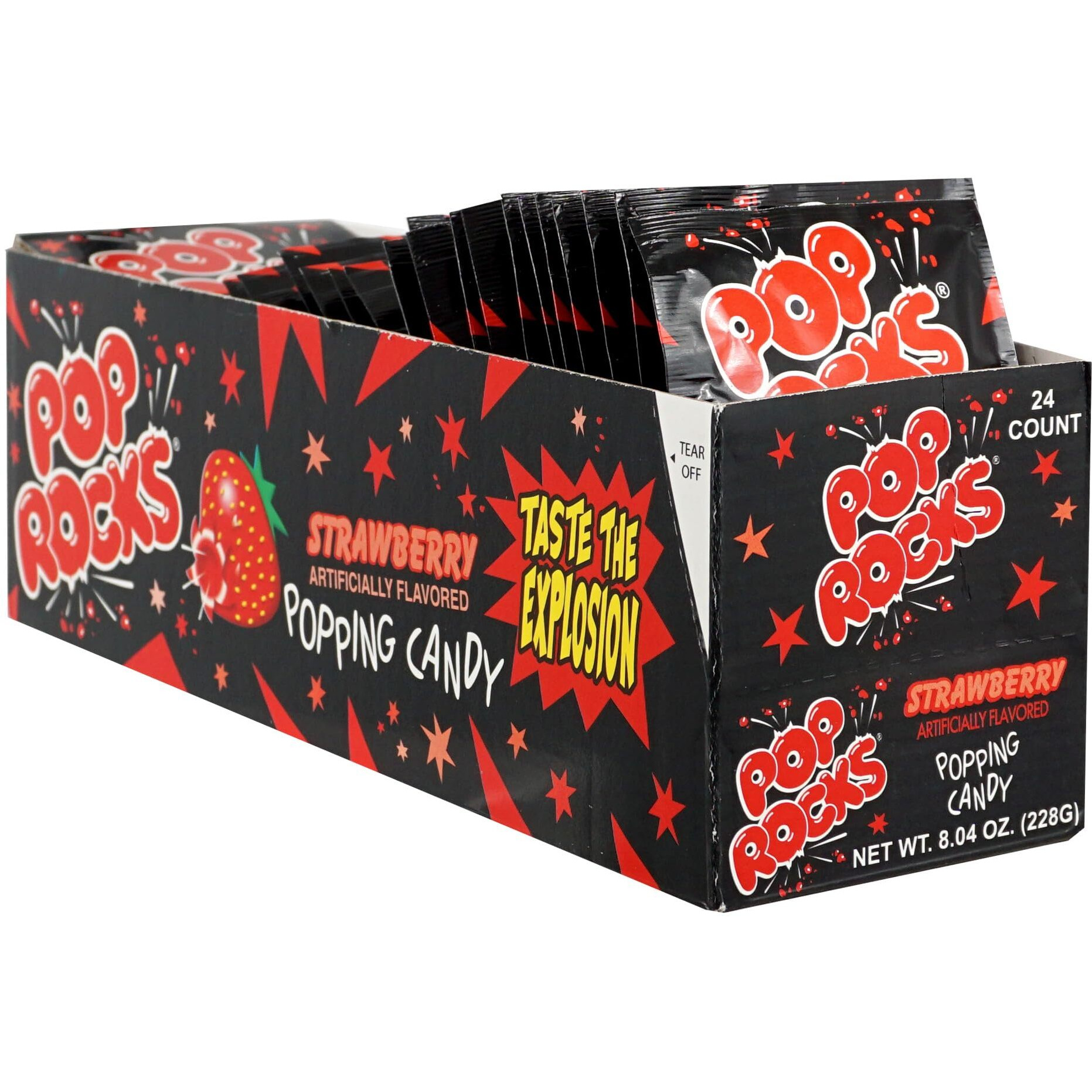 Pop Rocks Strawberry, 24 Pack, Popping Candy, Fun Candy