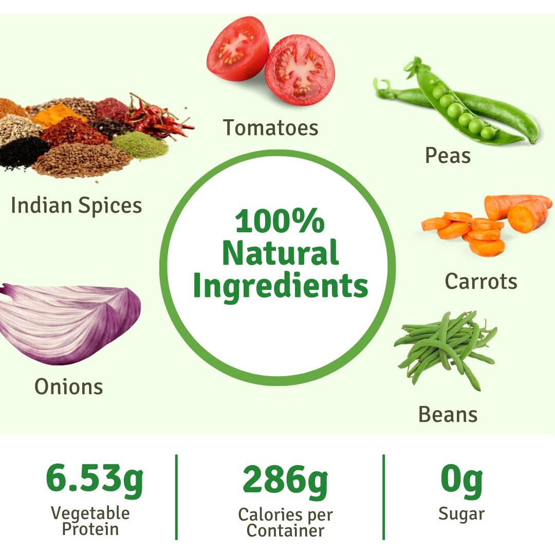 Food Earth Ready To Eat Indian Cuisine - Vegetable Biryani Meal - Microwavable, Pre-Packaged & Lunchable - Organic, Vegan, Gluten-Free, Gmo-Free, Plant-Based - 8.81 Oz Each -Pack Of 6