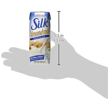 Silk Almond Milk, Vanilla, 8 Ounce (Pack Of 12)