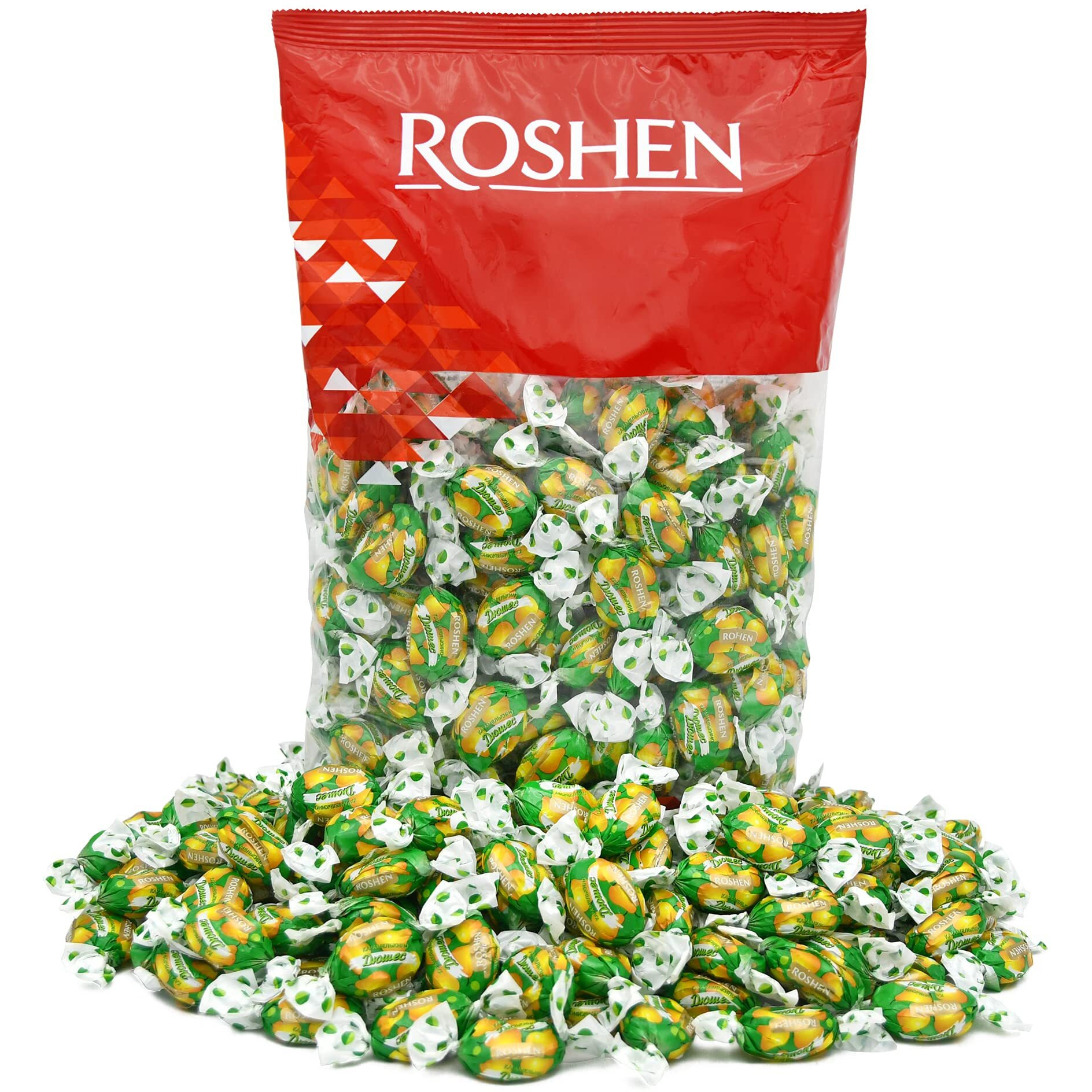 Roshen Duchess Pear Hard Candies, Kosher And Halal, Delicious, Flavorful Hard Sweets Bulk Candy, 1Kg/2.2Lbs