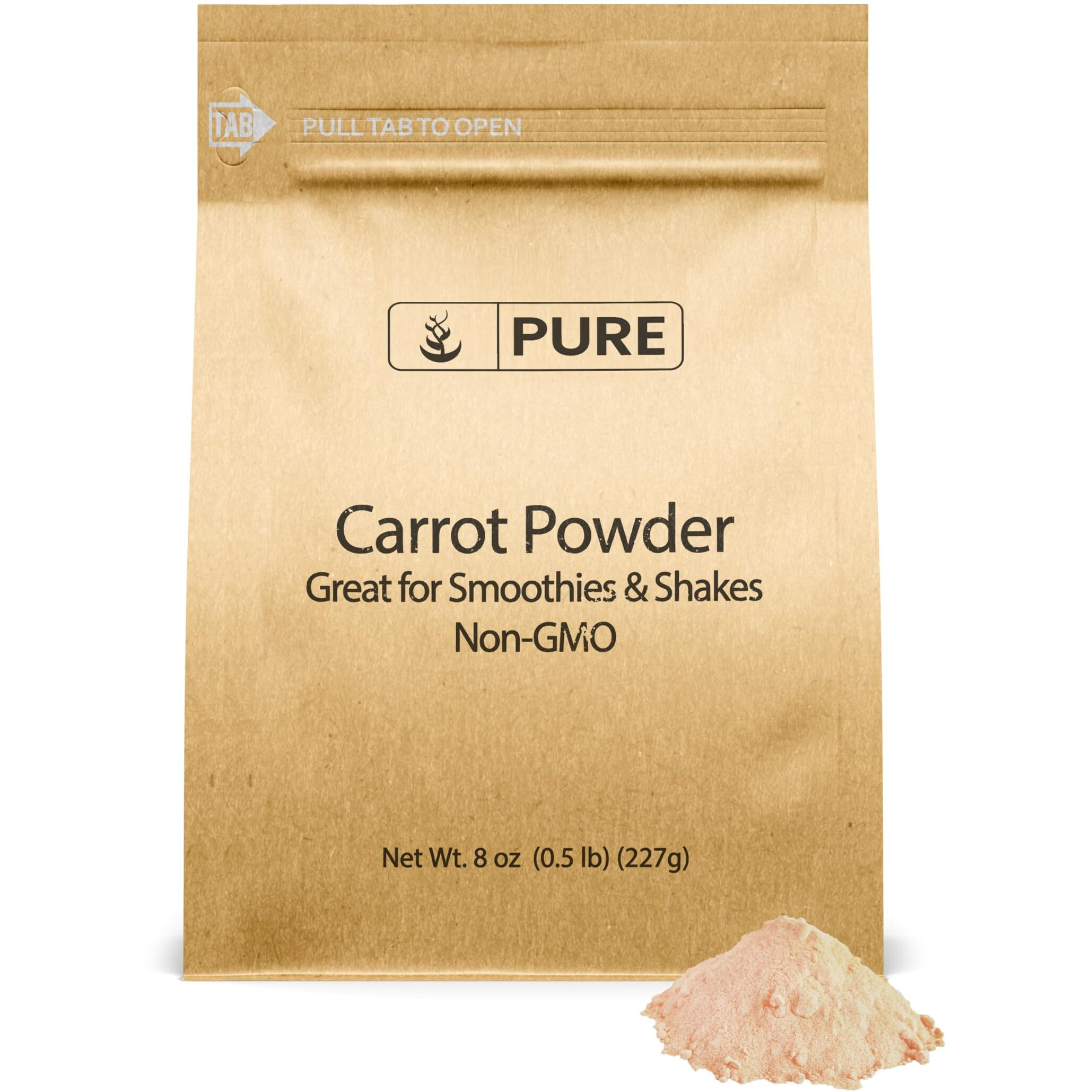 Pure Original Ingredients Carrot Powder (8 Oz) Smoothies & Shakes, Sauces, No Fillers Or Additives