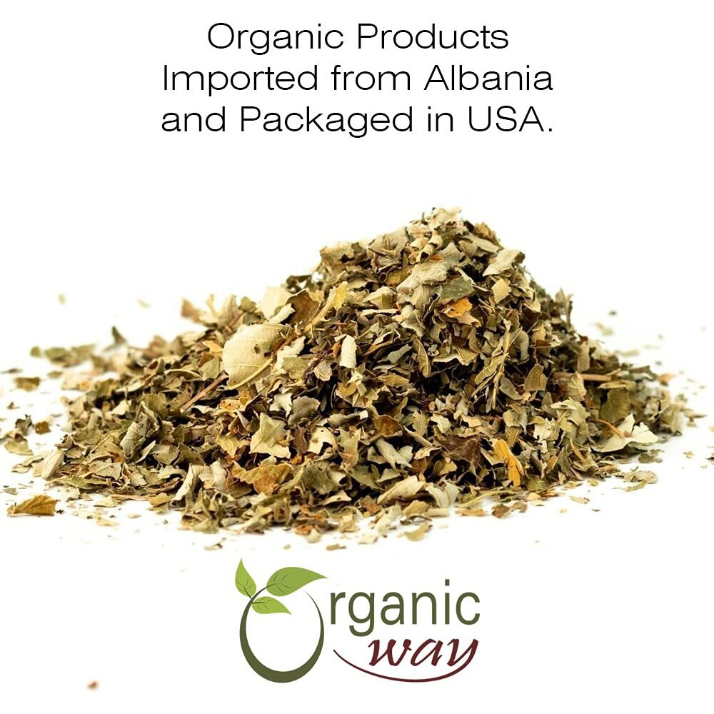 Organic Way Dried Blackberry Leaf Whole (Rubus Fruticosus) - European Wild-Harvest | Organic & Kosher Certified | Raw, Vegan, Non Gmo & Gluten Free | Usda Certified | Origin - Albania (4 Oz)