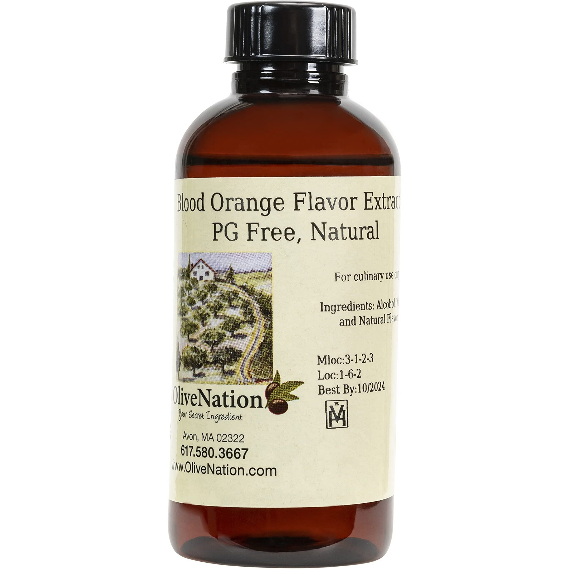 Olivenation Blood Orange Extract, Ttb-Approved For Brewing, Rich Citrus Flavoring For Baked Goods, Beverages, Non-Gmo, Gluten Free, Kosher, Vegan - 8 Ounces