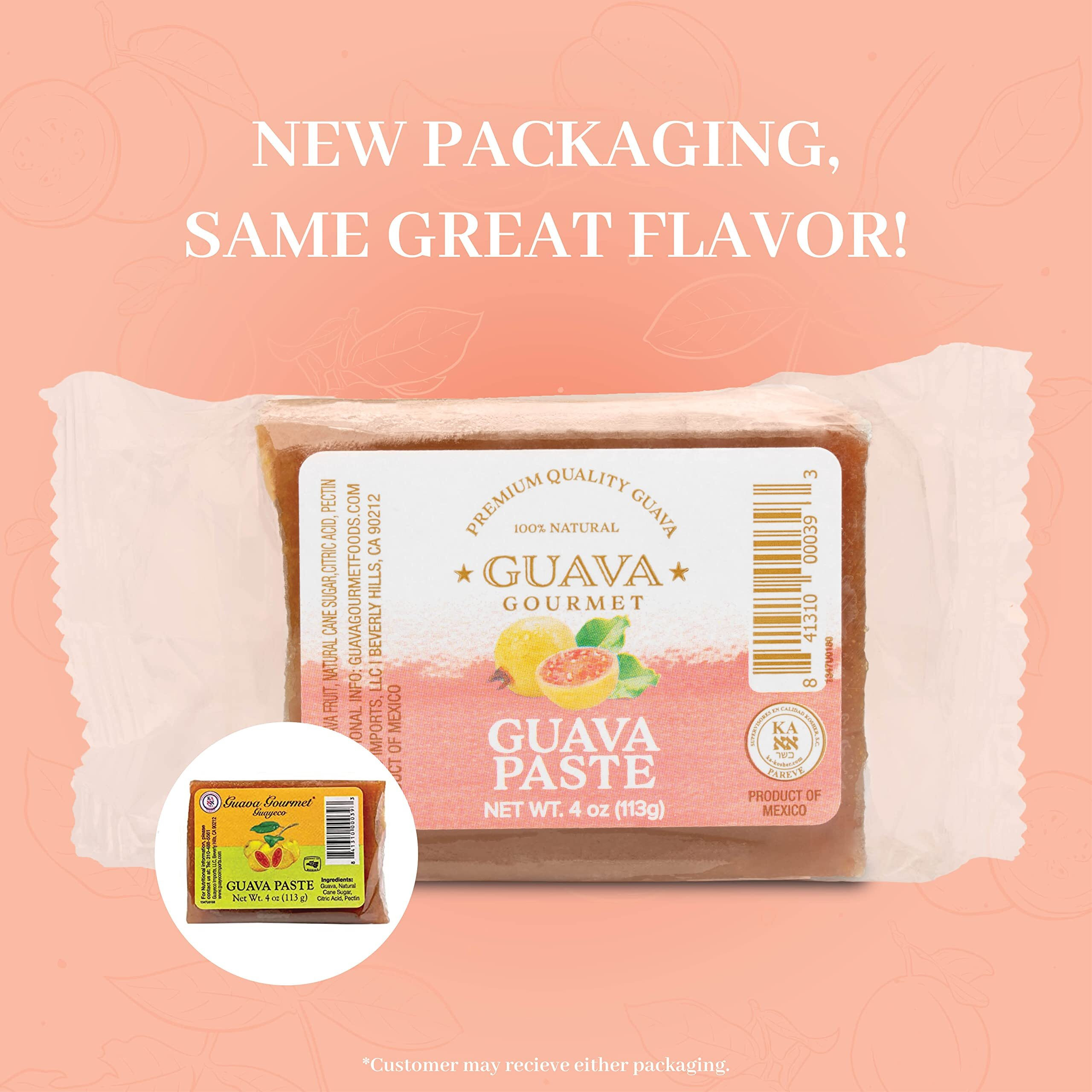 Guava Gourmet Guava Paste (8 Oz. Bar - 3 Pack), Fresh Guava Fruit Preserves, All- Natural, Non-Gmo, Vegan, Gluten And Cholesterol-Free, Artisan Craft Paste, No Fillers Or Preservatives