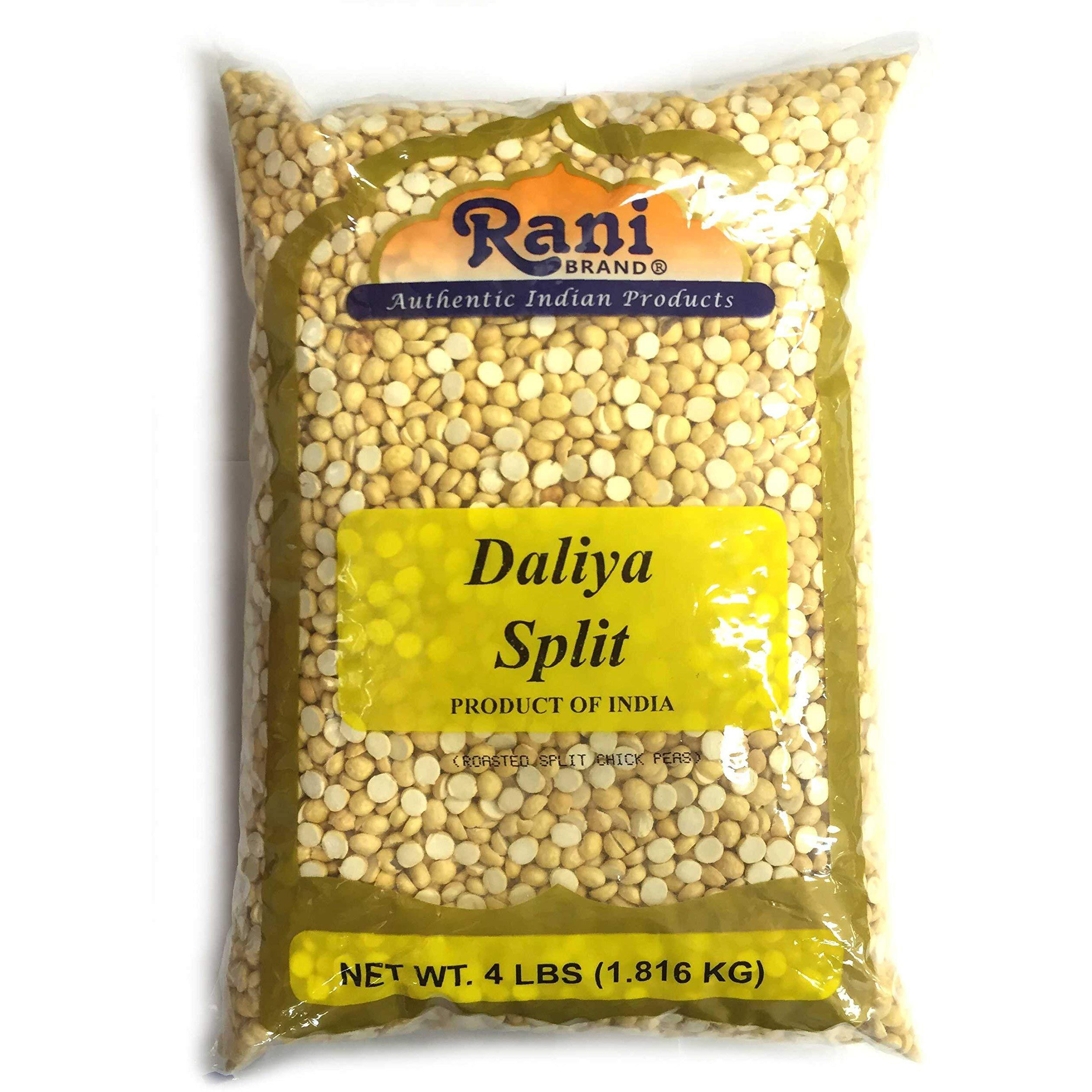 Rani Daliya Split (Roasted Split Chickpeas Dalia) 4Lbs (64Oz) ~ All Natural | Vegan | Indian Origin