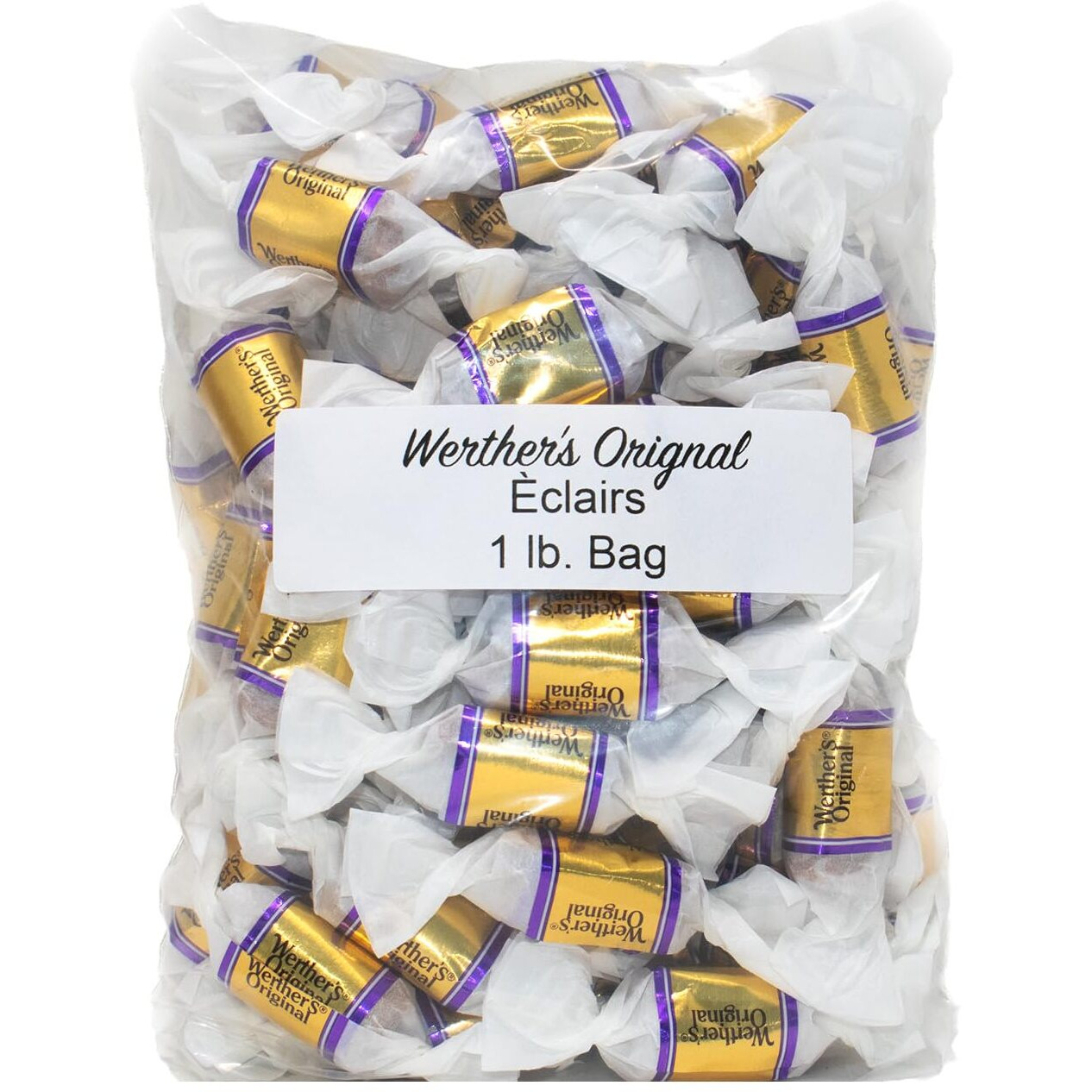 Bulk Werthers Original Hard Candy | Bulk Candy Individually Wrapped | Werthers Caramel Candy | 1 Lb Individual Flavor Bag | Includes Aromatik Mint Card (Clairs - Limited)