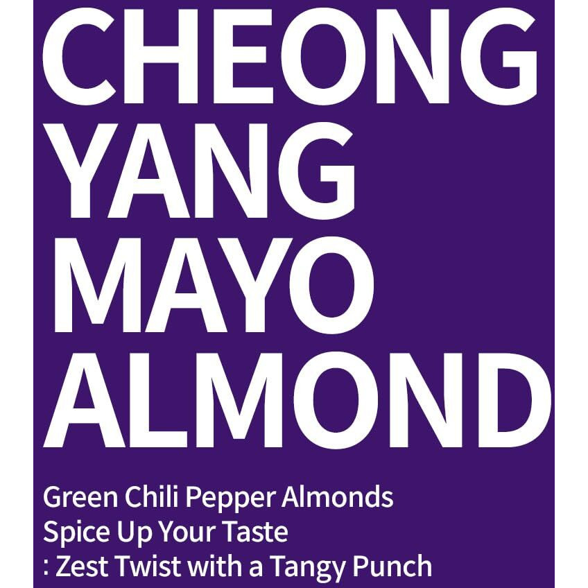 [Official Gilim Hbaf] Korean Seasoned Green Chili Mayo Pepper Almond Nut | Kids, School, Lunch, Office, Work, Travel, Camping Party Snack | Pre-Workout Protein Snack | Korean Food Healthy Snacks | Asin Snack Korean Sovenior (Green Chili Mayo X 120 Gram Pack)
