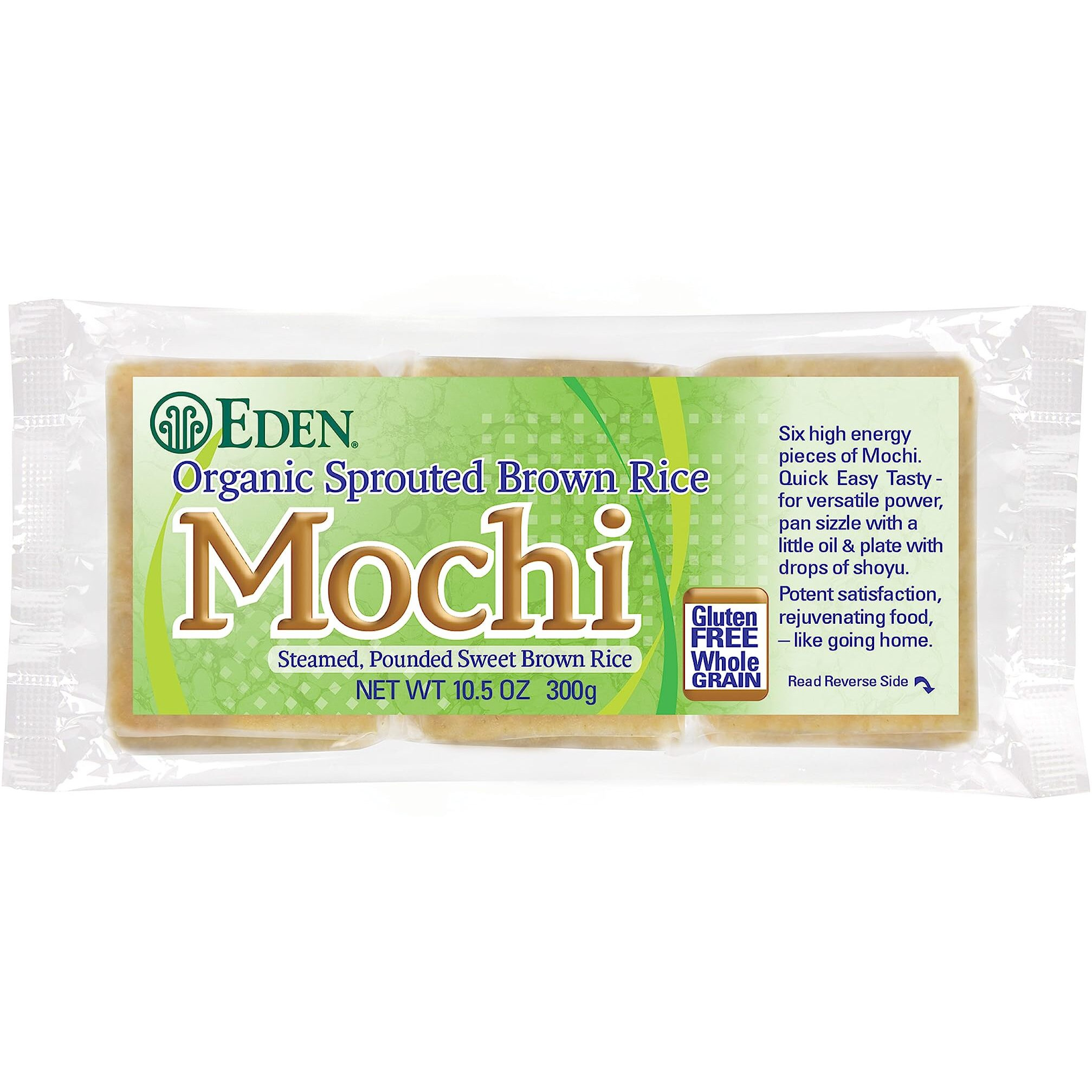 Eden Organic Sprouted Brown Rice Mochi, 100% Sprouted Whole Grain, Traditionally Made In Japan, 10.5 Oz