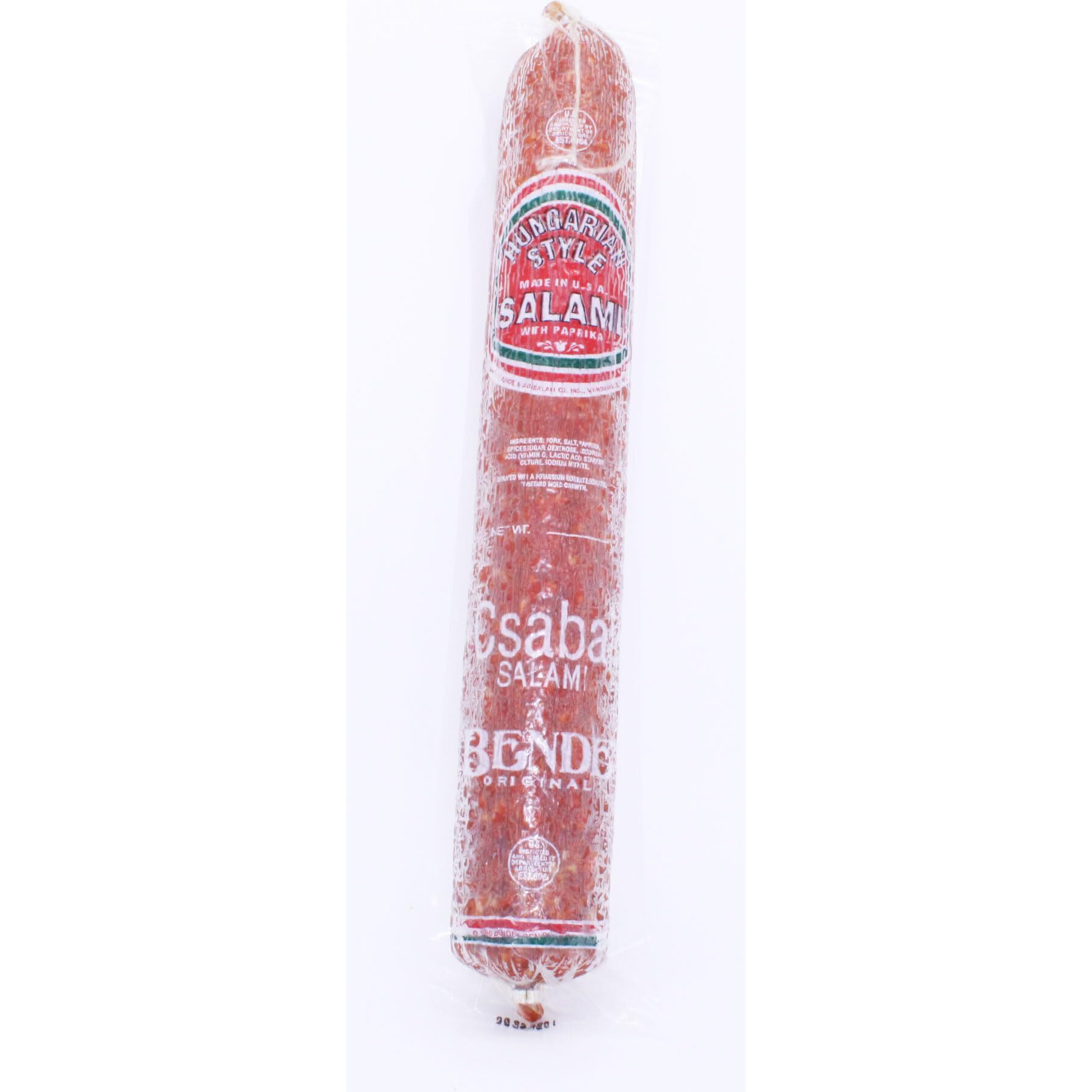 Bende Dry Salami Csabai With Paprika 2 Lb (2 Pack) - Authentic Hungarian Sausage, Perfect Cured Meat For Charcuterie Boards, Sandwiches, Delicious Deli Salami