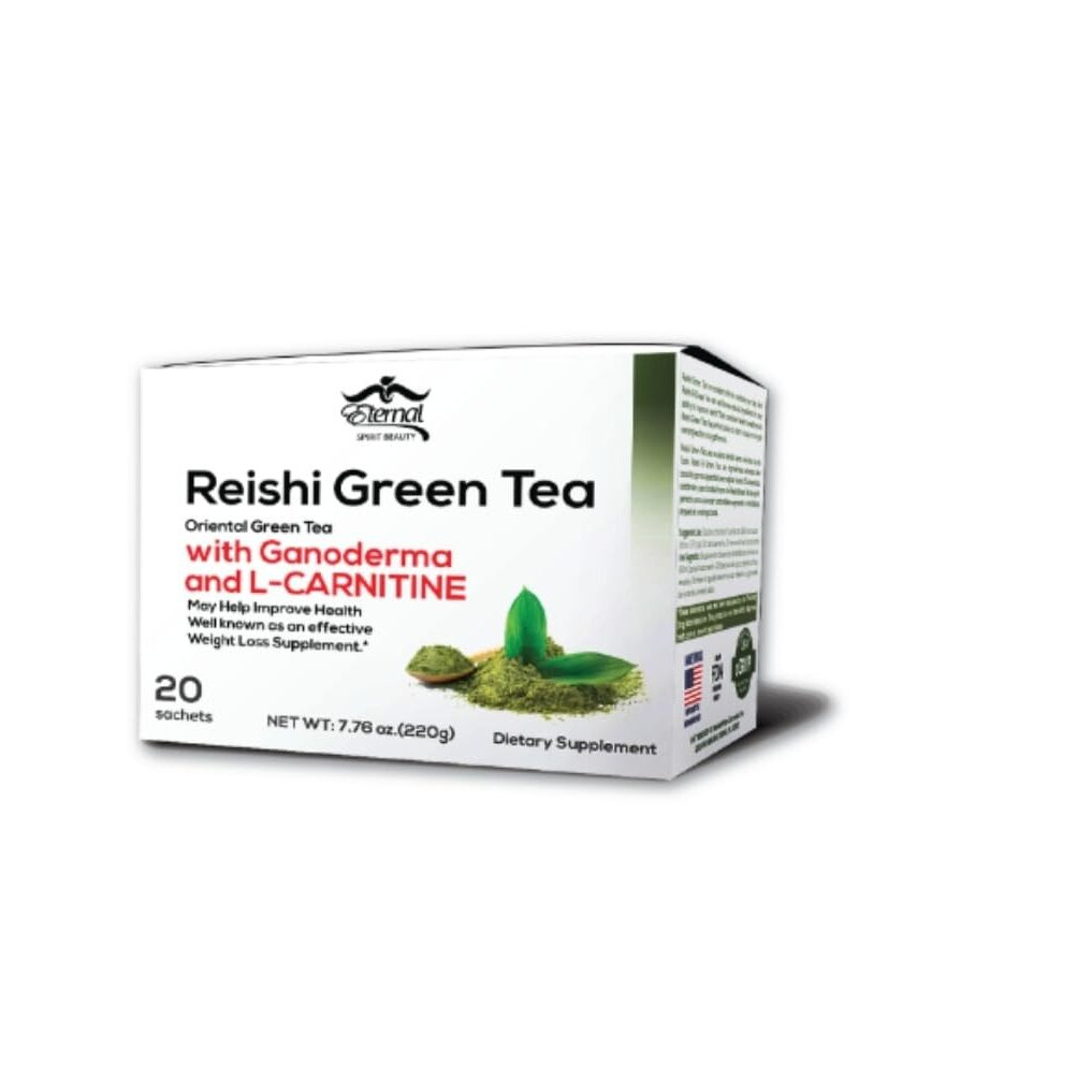 Reishi Green Tea (Oriental Green Tea) With Ganoderma And L-Canitine (1 Box) 20 Sachets