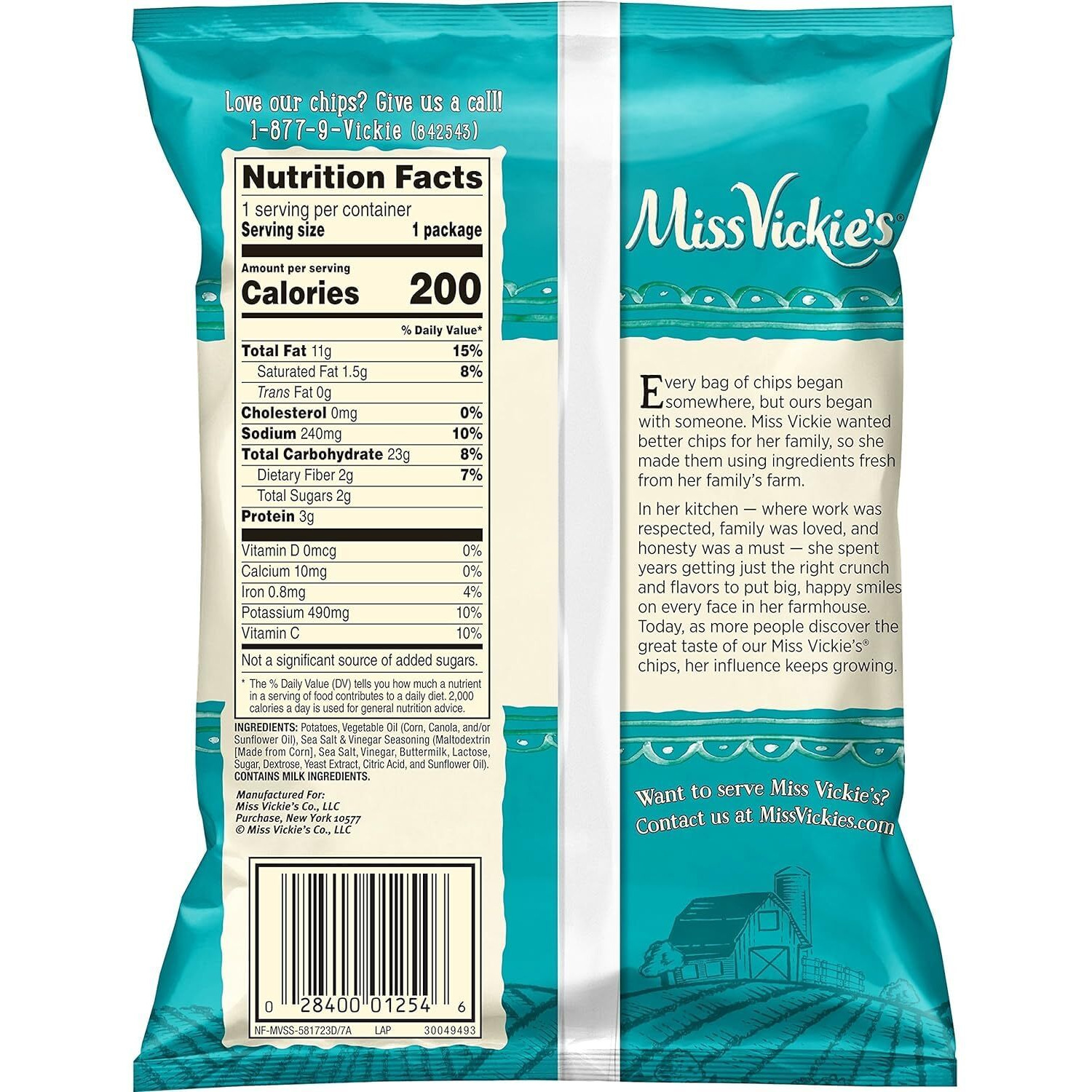 Kettle Cooked Potato Chips By Miss Vickie's Value Pack Bundled By Superdeals | 1.375 Oz Bag | Sea Salt & Vinegar | Pack Of 30 With Mystery Gift