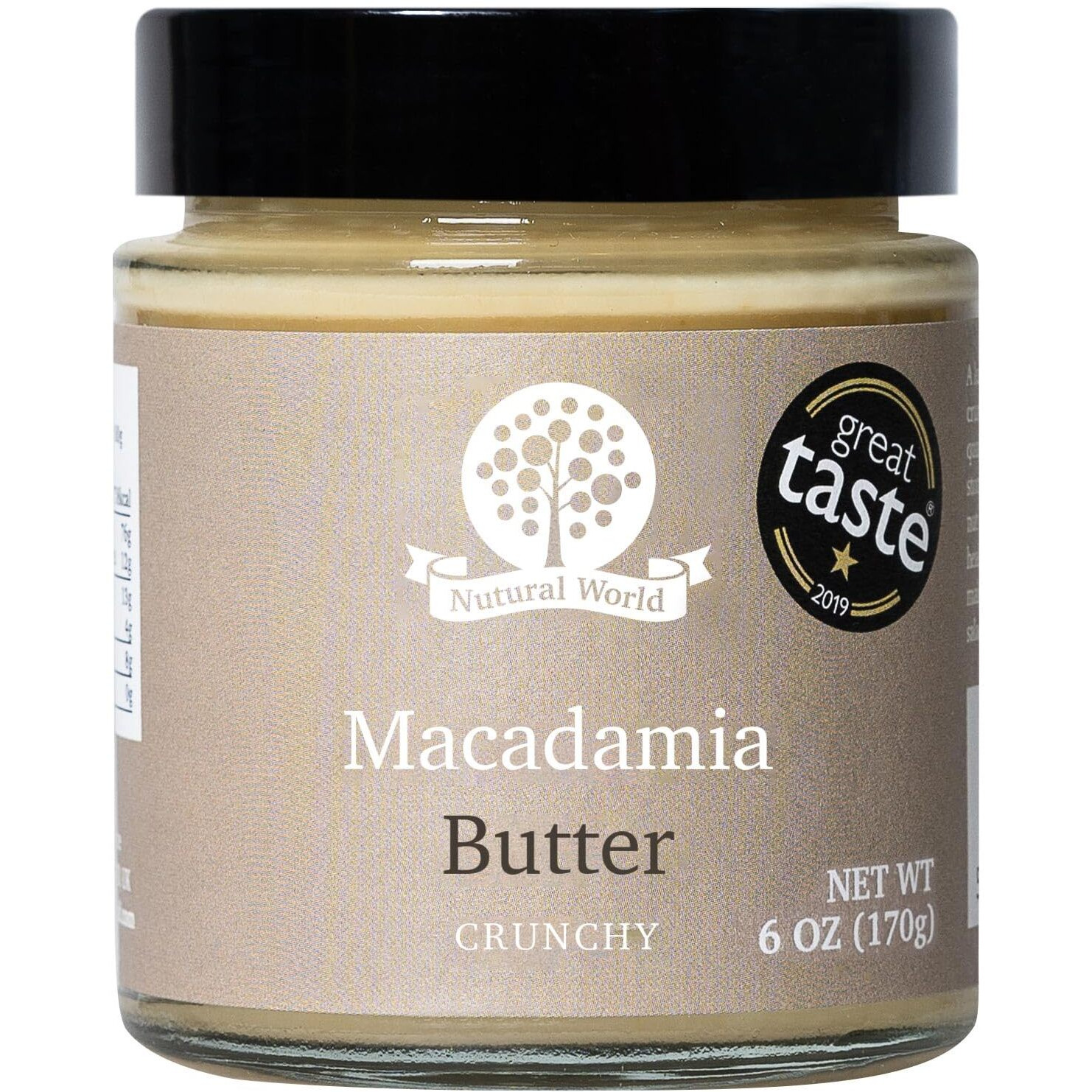 Nutural World - Crunchy Macadamia Nut Butter 6 Oz (170G)