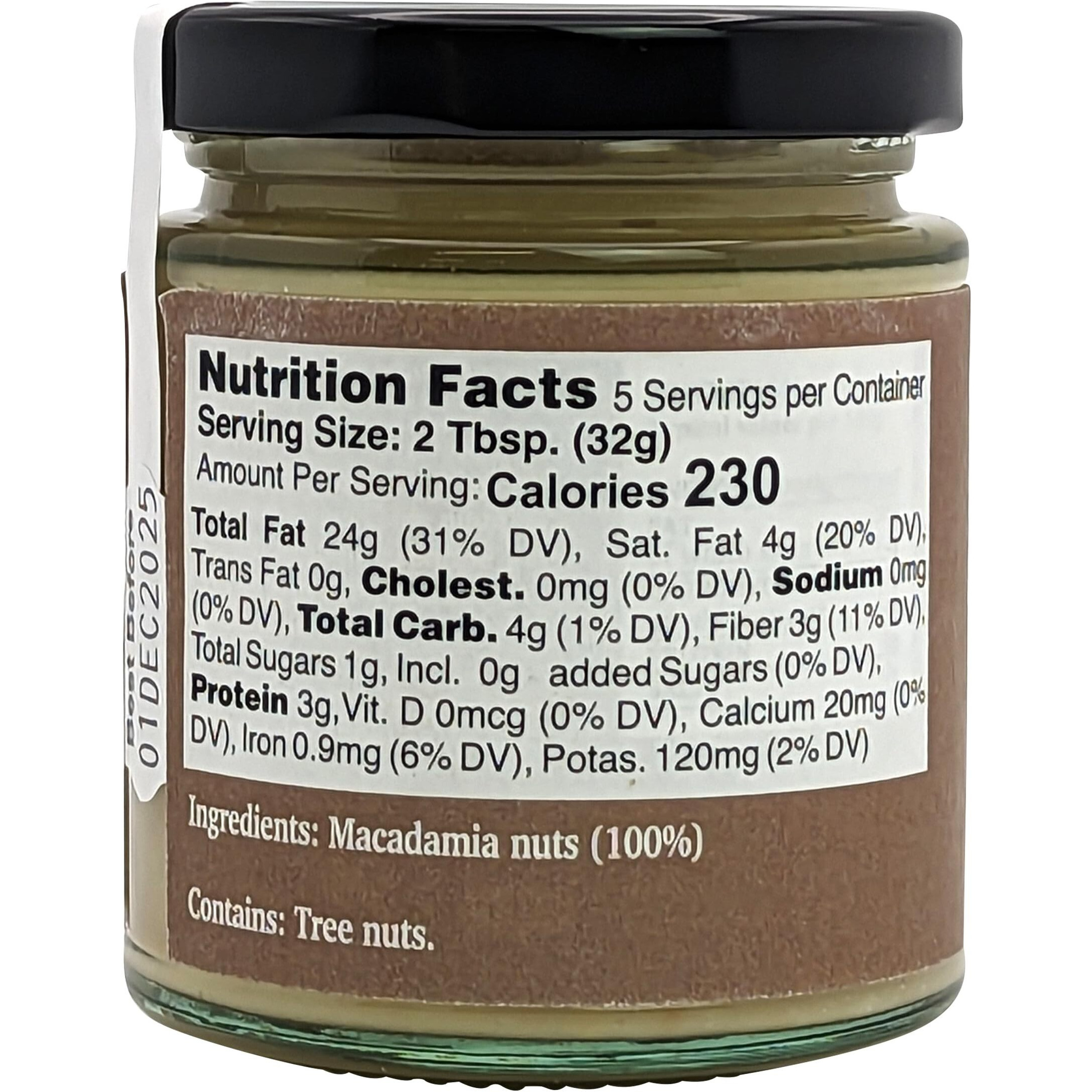 Nutural World - Crunchy Macadamia Nut Butter 6 Oz (170G)