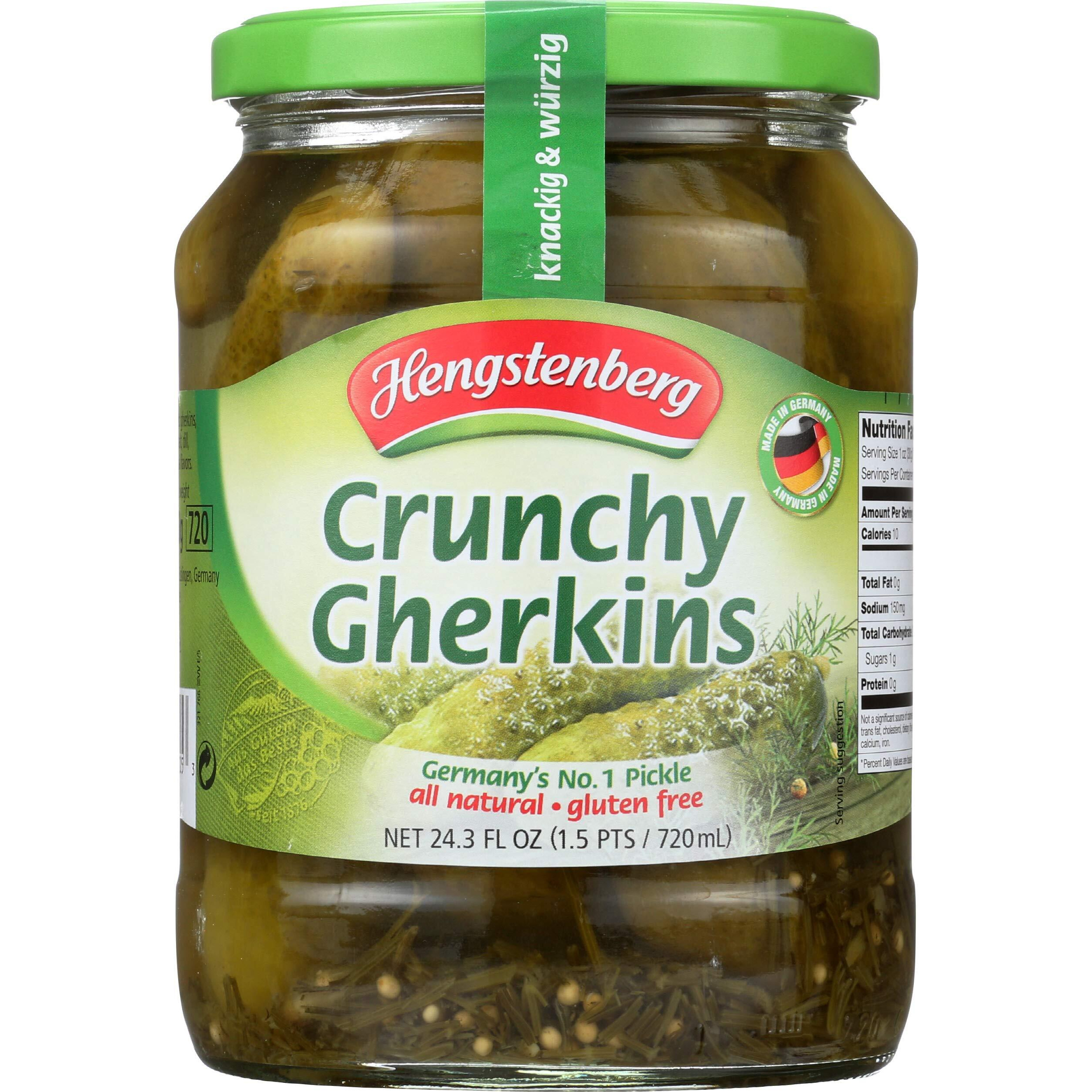 Hengstenberg Crunchy Pickles Jar, 24.3 Fz