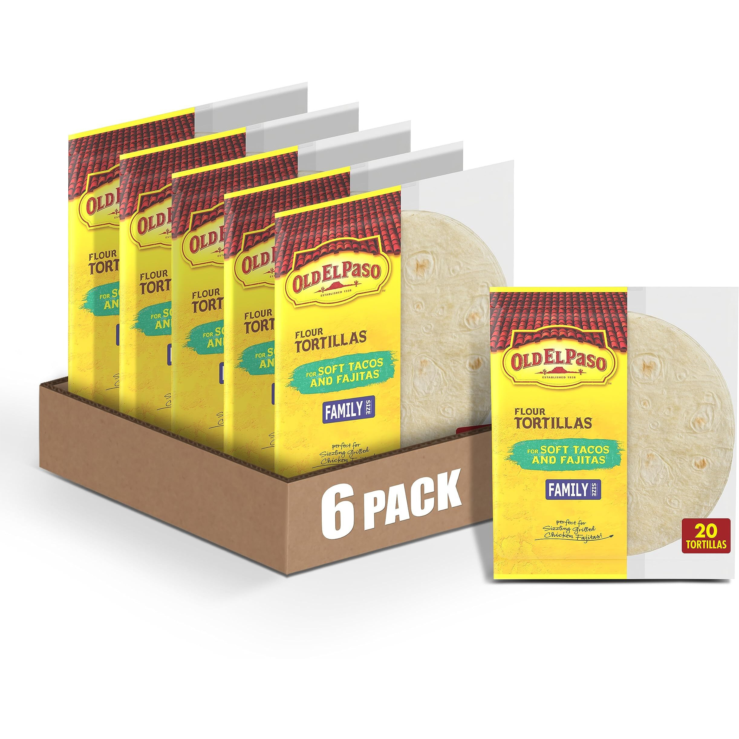 Old El Paso 6"" Flour Tortilla, 20 Ct (Pack Of 6)