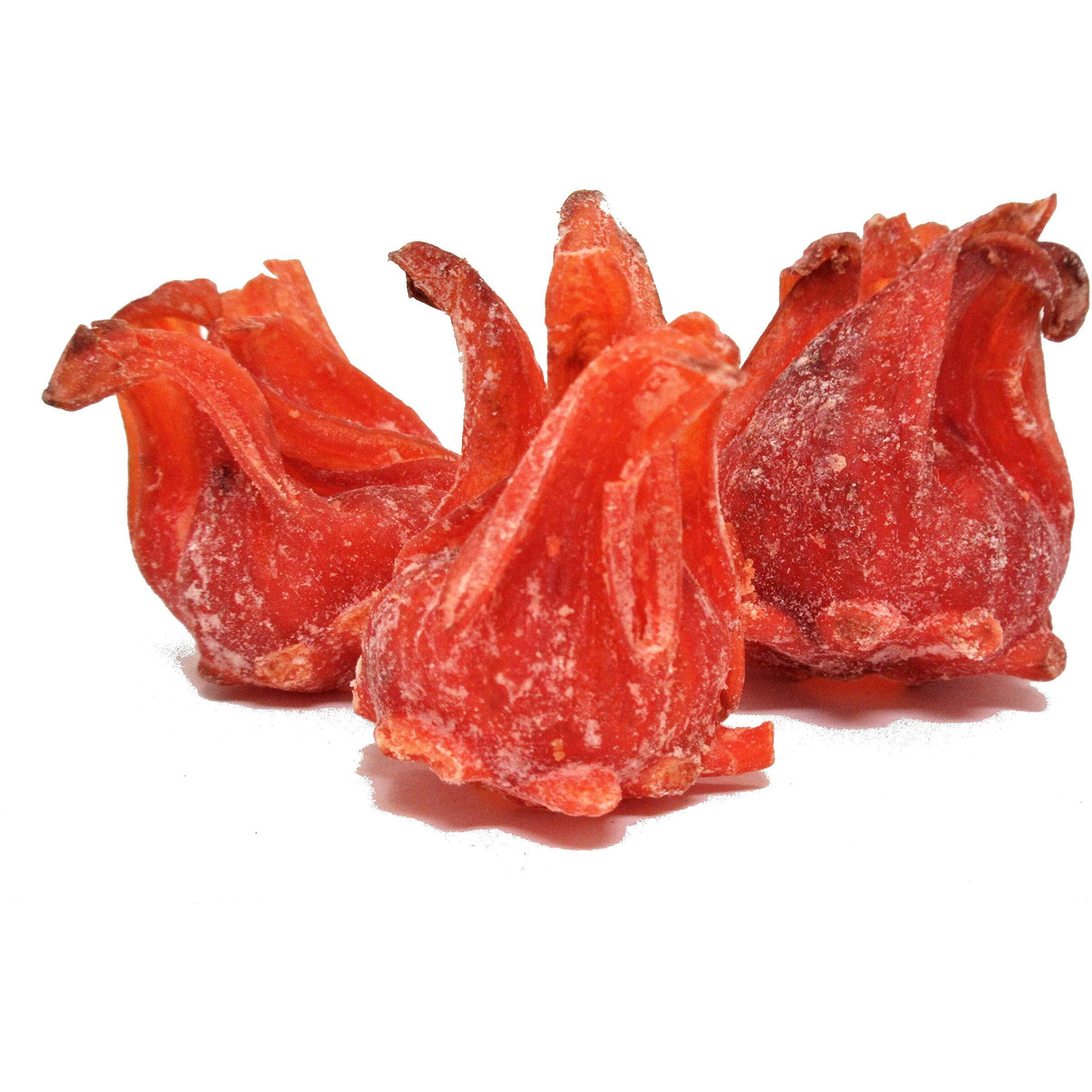 Dried Candied Hibiscus Flower By Its Delish, 3.3 Lbs Bulk Bag | Edible Flowers For Cocktail Garnish Dehydrated Fruit | Vegan & Kosher