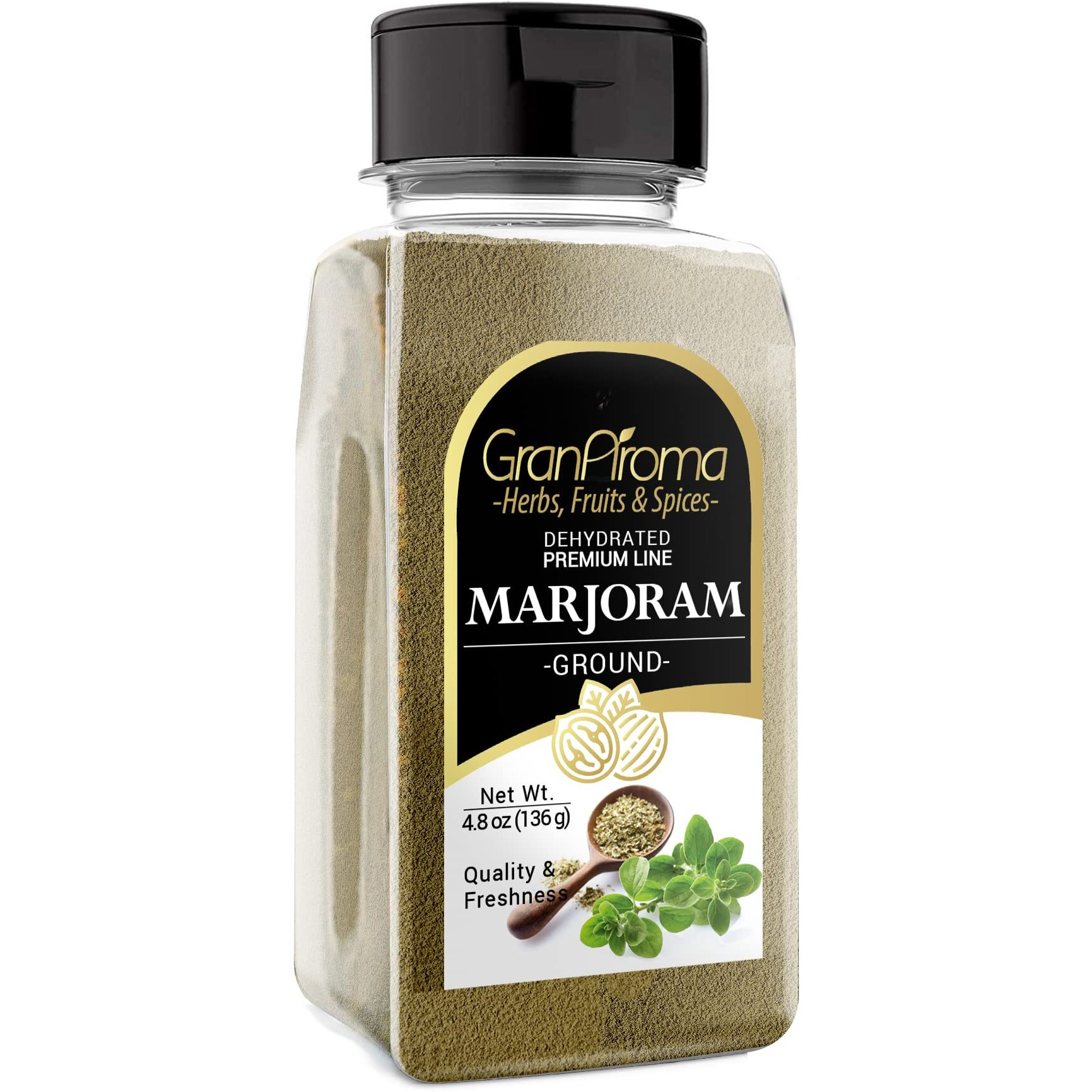 Granaroma 4.8 Oz Ground Marjoram, French & Italian Cuisine, Savory Seasoning