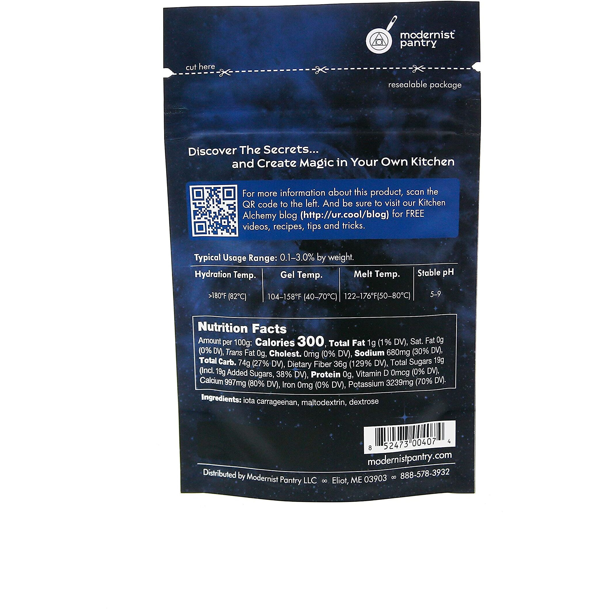 Refined Iota Carrageenan Vegan Ou Kosher Certified - 50G/2Oz