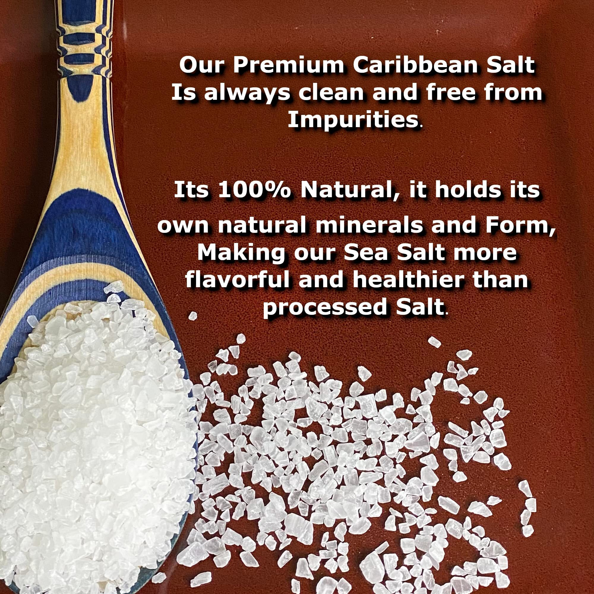 Premium Caribbean Real Sea Salt For Grinder Refill 16 Oz Kosher Certified, Rock Salt For Grinder, Clean Sea Salt, Organic Salt Unrefined Natural Salt, Non-Iodized Salt, Gourmet, Grinder Refill, Sal Marina, Kosher Salt, Coarse Salt, Sal De Mar