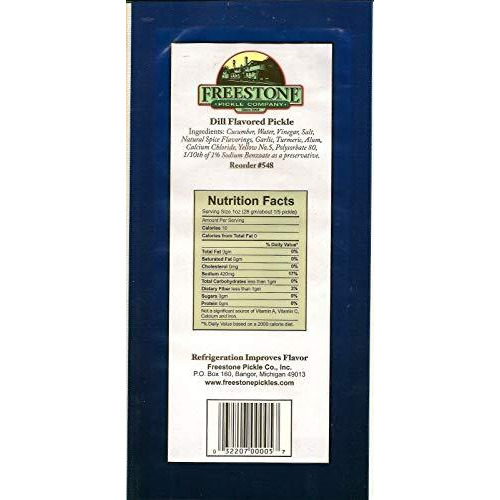Freestone Pickle Company Jumbo Dill Individually Wrapped Pickles (Count Of 12)