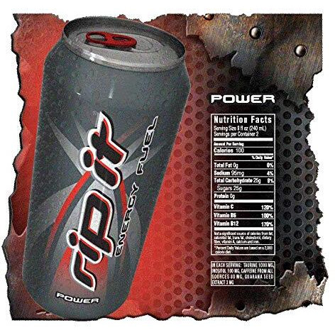 Rip It Energy Drinks Tribute Editions (Power, 12 Cans)