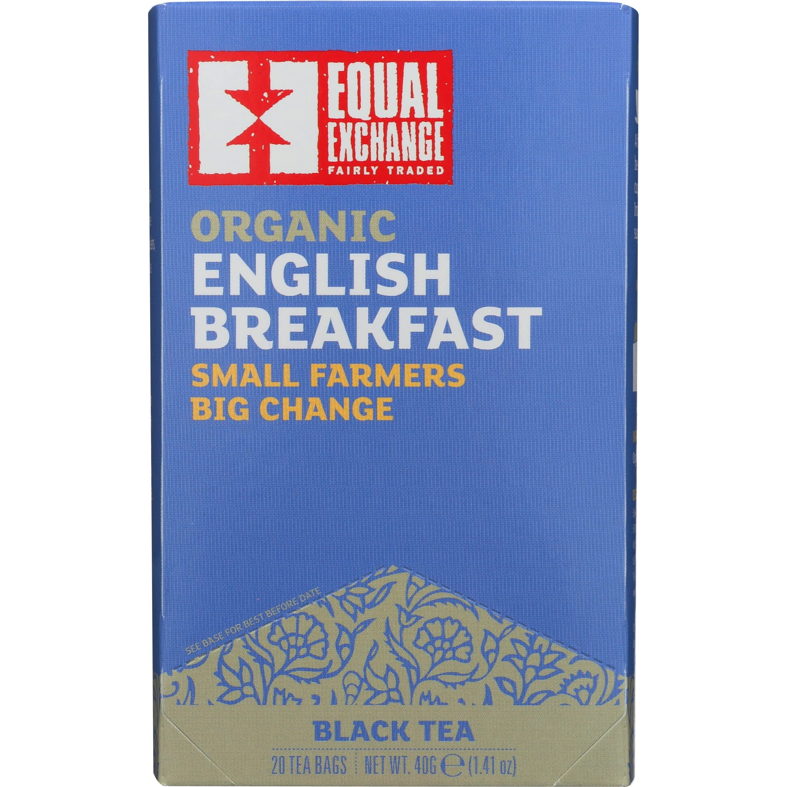 Equal Exchange, Organic Decaf English Breakfast, Black Tea, 20 Tea Bags, Pack Of 6