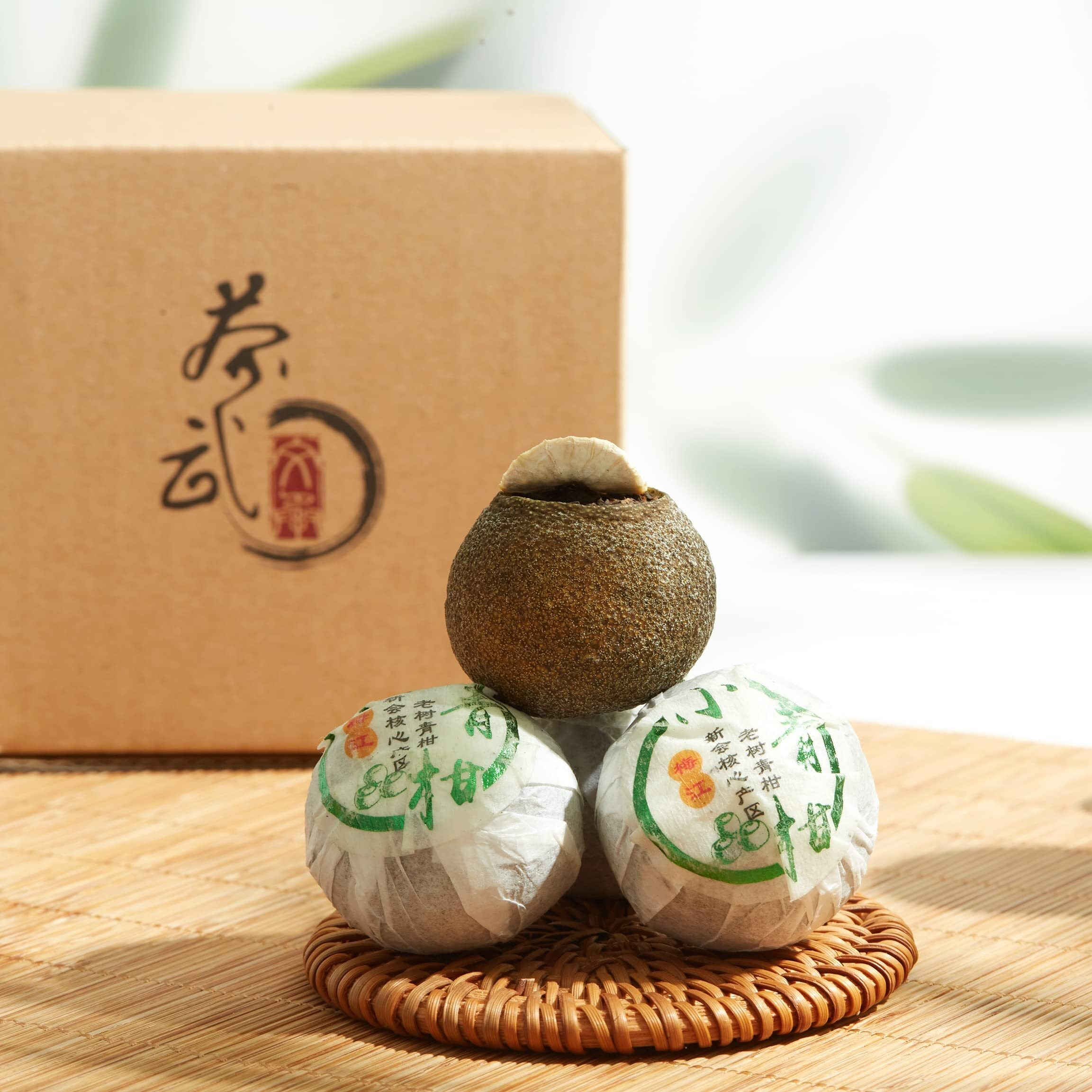 Chawuwarmsun [A] Mini-Citrus Ripe Pu Erh Tea, 10Oz(290G),Fragrant Citrus Aroma With Puer Smooth,Origin Of China 10Oz(290G)